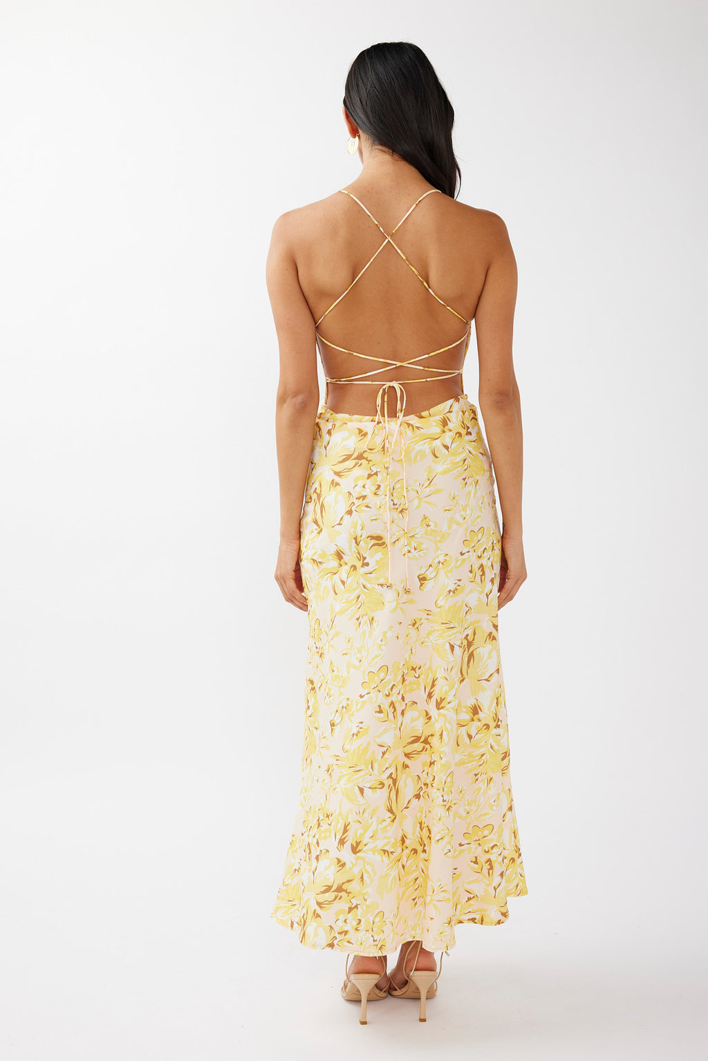 True Divine Strappy Back Maxi Dress Floral Sun by Selfie Leslie Australia