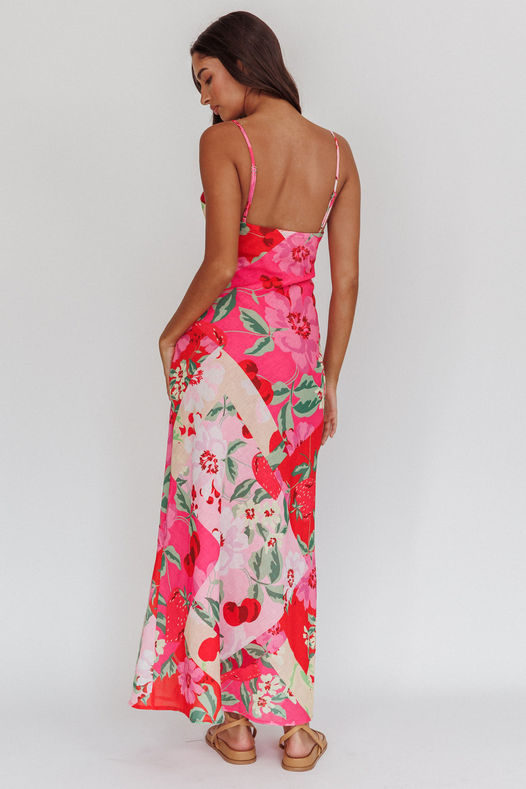 Jaya Floral A-line Maxi Dress Pink by Selfie Leslie Australia