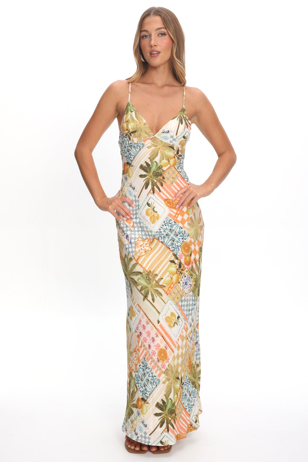 Jaya Floral A-line Maxi Dress Las Palmas by Selfie Leslie Australia