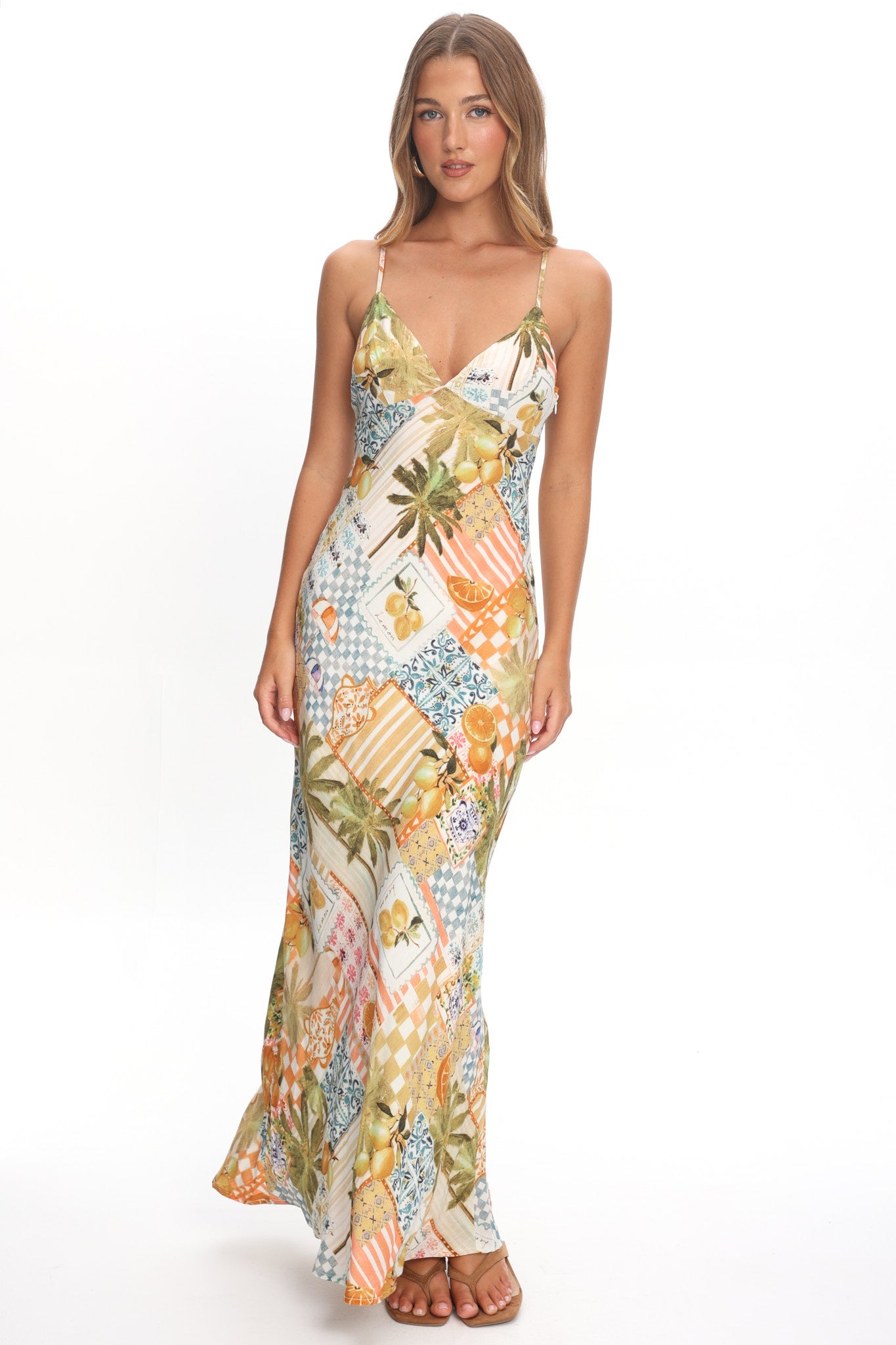 Jaya Floral A-line Maxi Dress Las Palmas by Selfie Leslie Australia