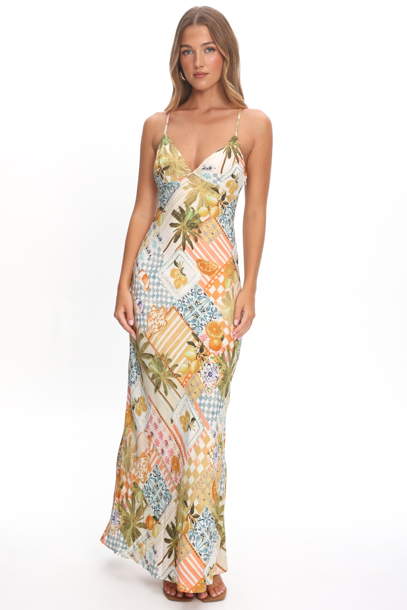 Jaya Floral A-line Maxi Dress Las Palmas by Selfie Leslie Australia