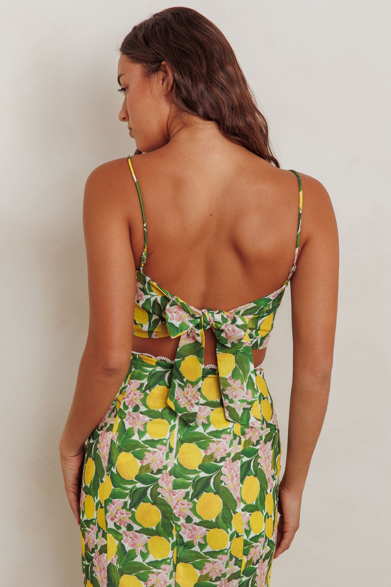 Chamberlain Scallop Trim Crop Top Citrus Lemon by Selfie Leslie Australia