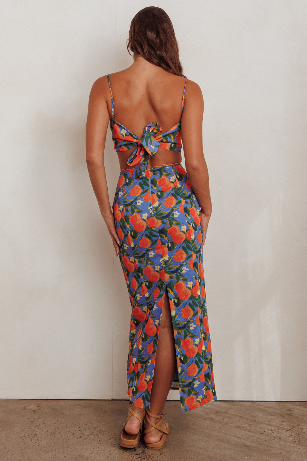 Chamberlain Scallop Trim Maxi Skirt Citrus Orange by Selfie Leslie Australia