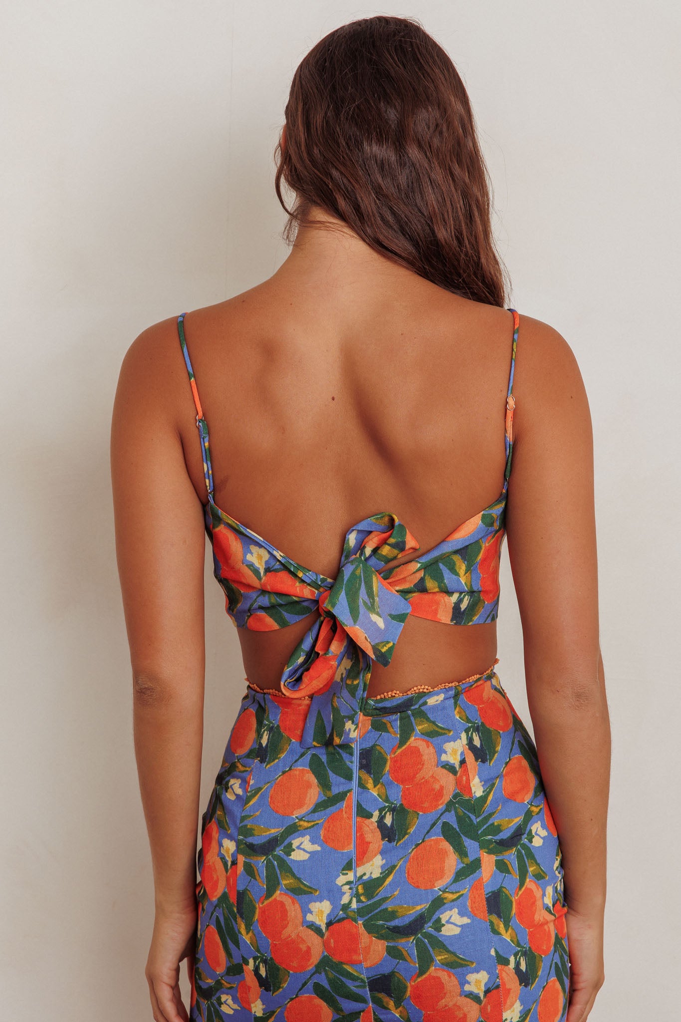 Chamberlain Scallop Trim Crop Top Citrus Orange by Selfie Leslie Australia