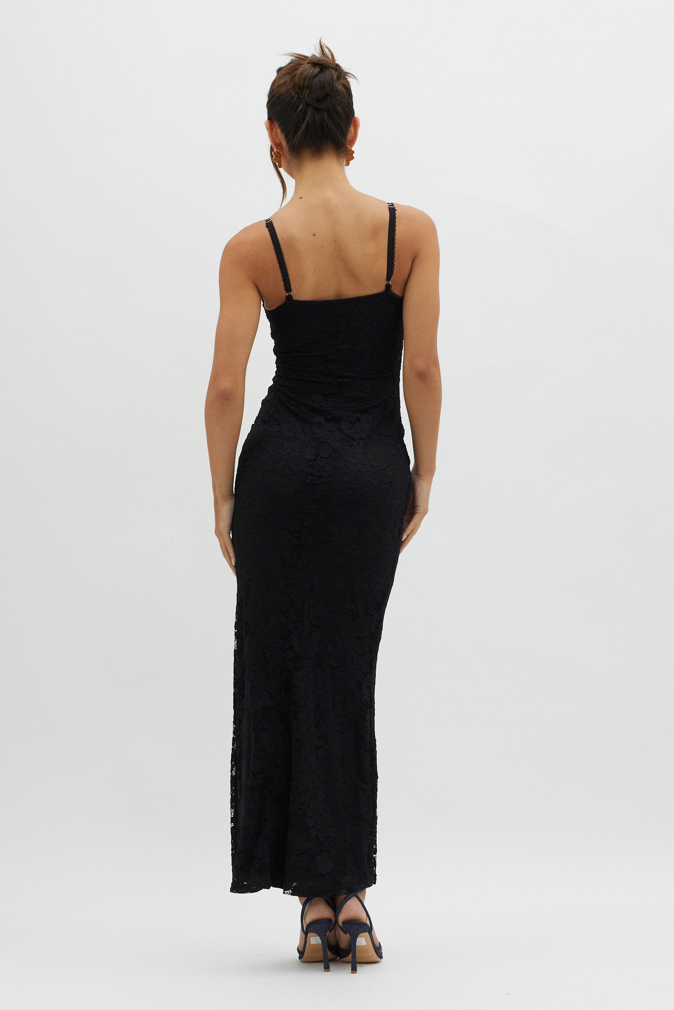 Must Be Love Lace Maxi Dress Double Black by Selfie Leslie Australia