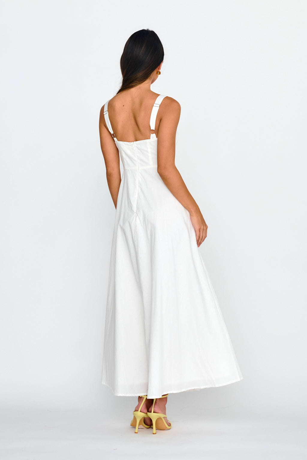 Kasiah Lace Trim Maxi Dress White by Selfie Leslie Australia