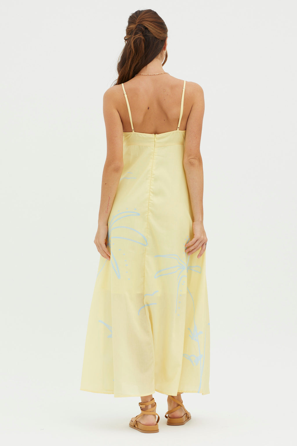 Yuki Tied Bust Midi Dress Yellow by Selfie Leslie Australia