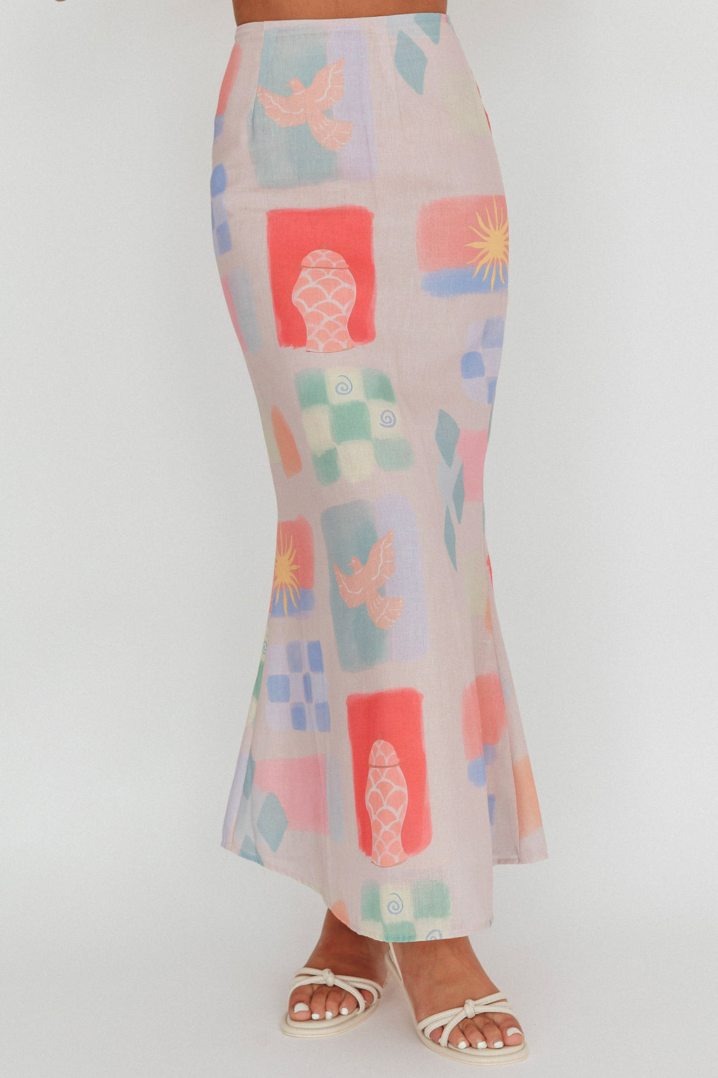 Heart & Soul Maxi Skirt Print Multi by Selfie Leslie Australia