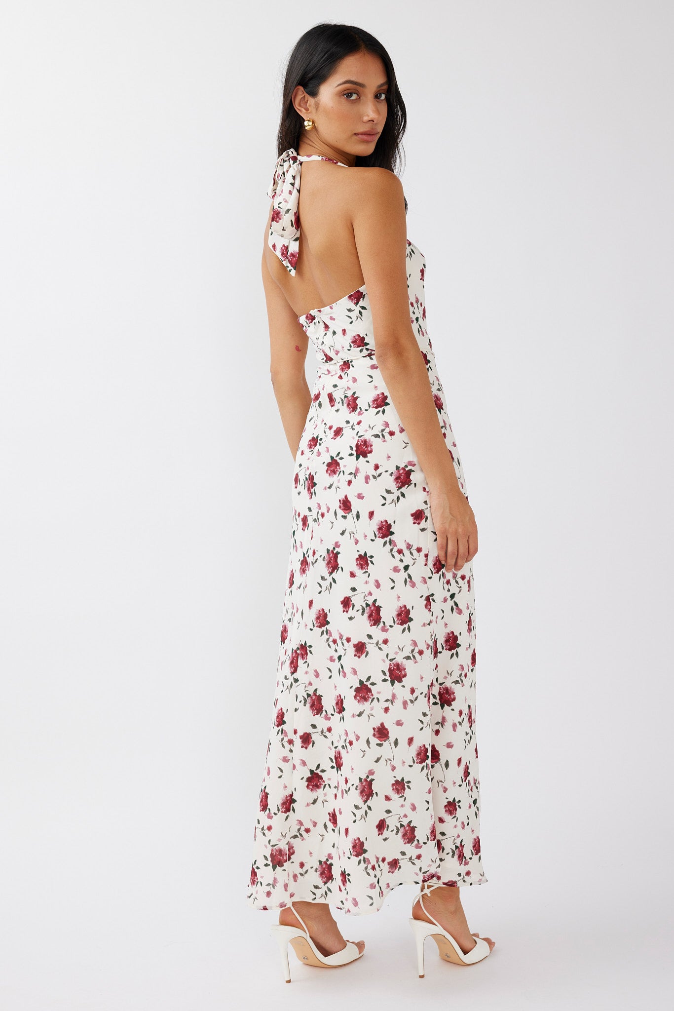 Love's Kiss Cowl Halterneck Maxi Dress Rose by Selfie Leslie Australia