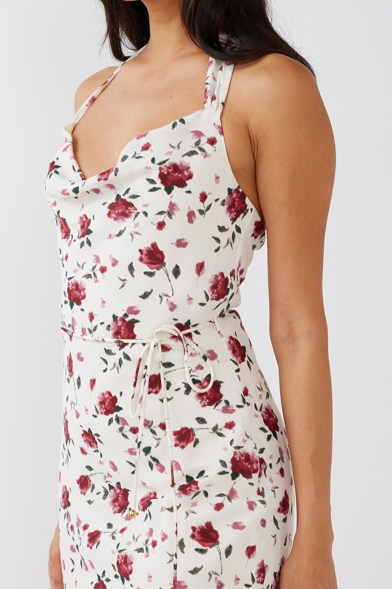 Love's Kiss Cowl Halterneck Maxi Dress Rose by Selfie Leslie Australia