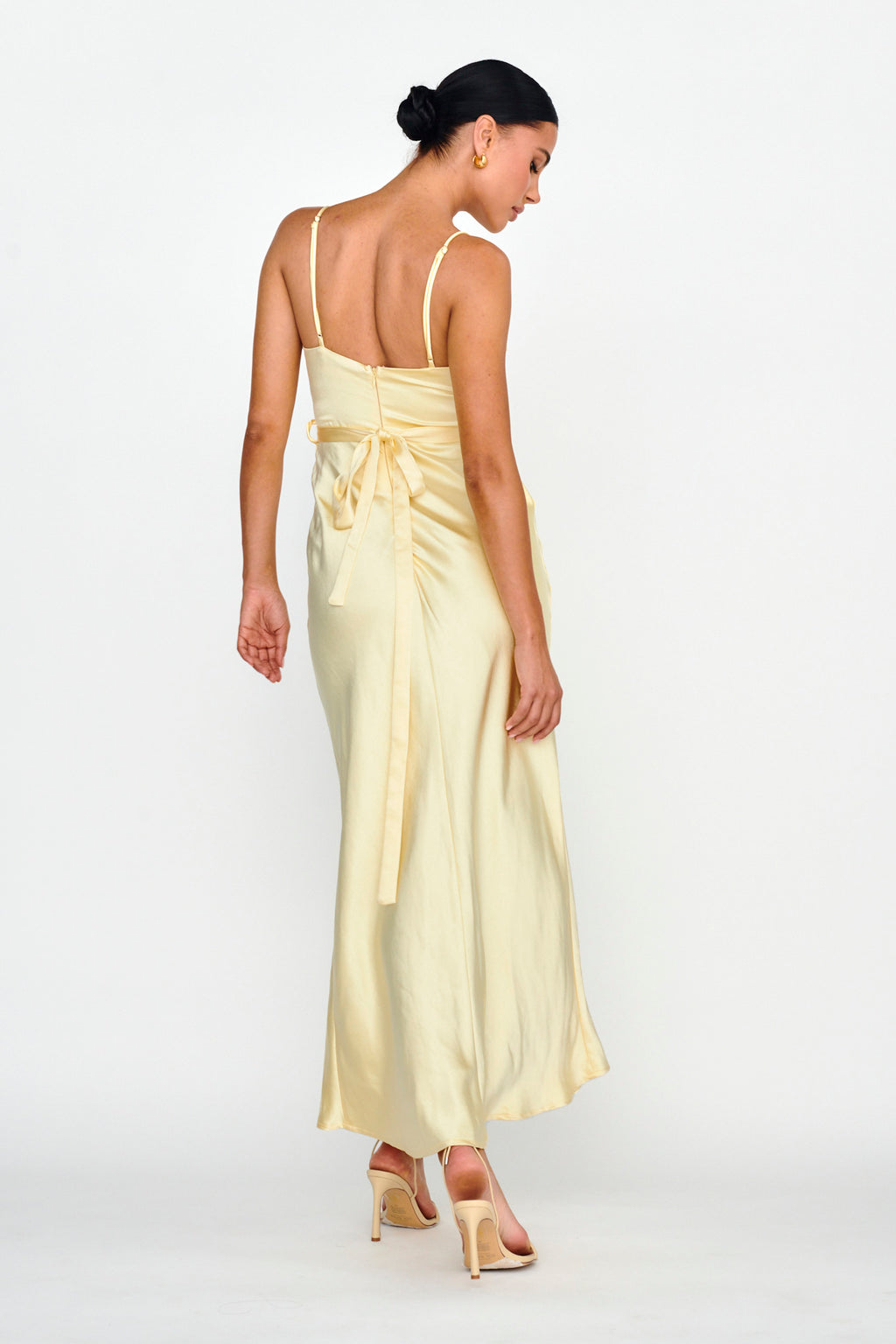 Starring Role Cowl Bust Waist Tie Dress Butter by Selfie Leslie Australia