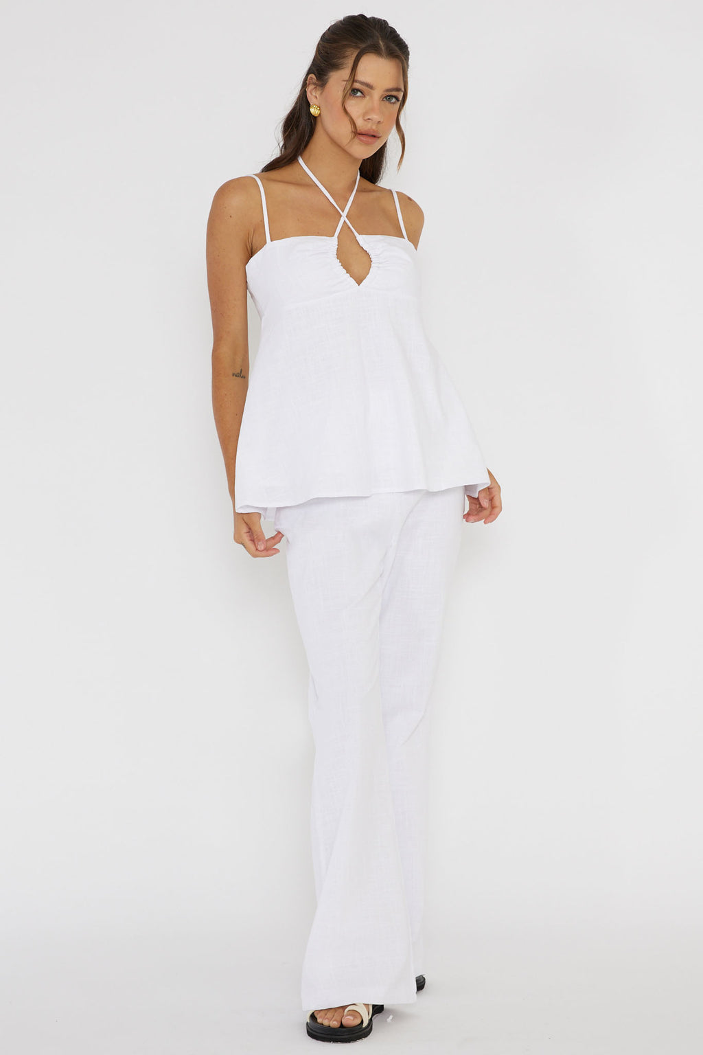 Freestyle Flared Pants White by Selfie Leslie Australia