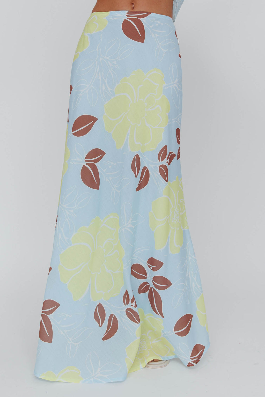 Kika Maxi Skirt Floral Blue by Selfie Leslie Australia