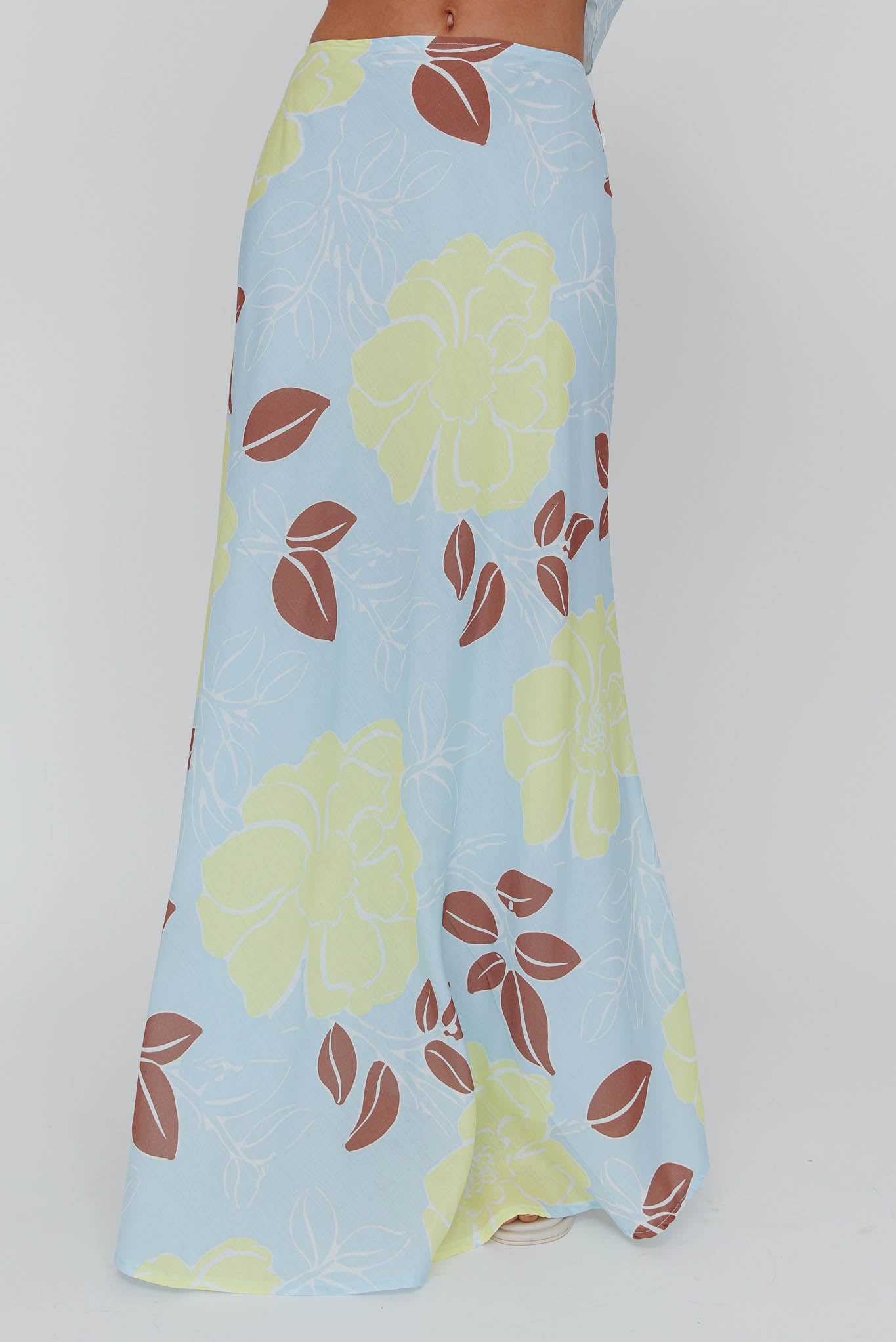 Kika Maxi Skirt Floral Blue by Selfie Leslie Australia