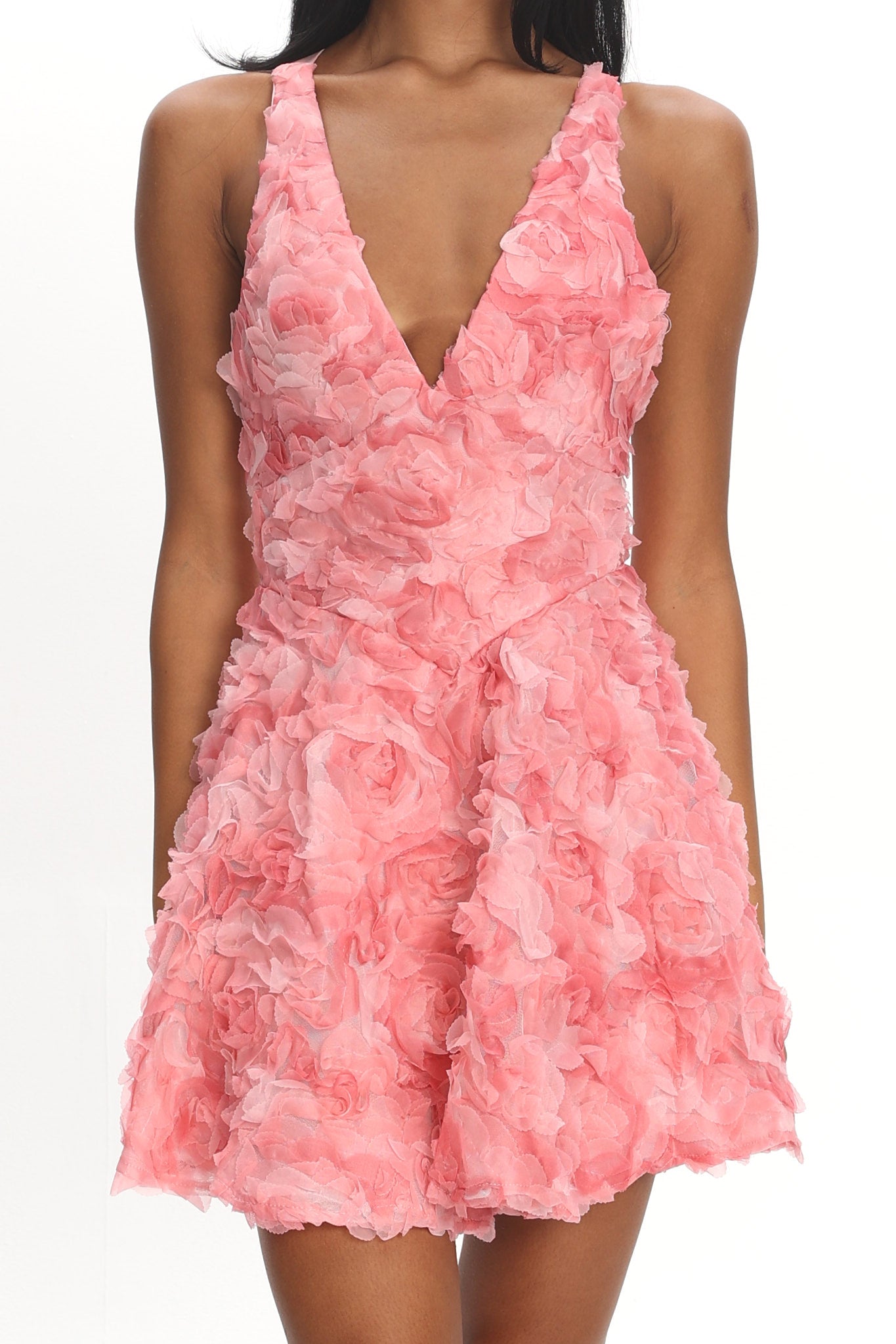 Lavalle Criss-Cross Embellished Mini Dress Pink by Selfie Leslie Australia
