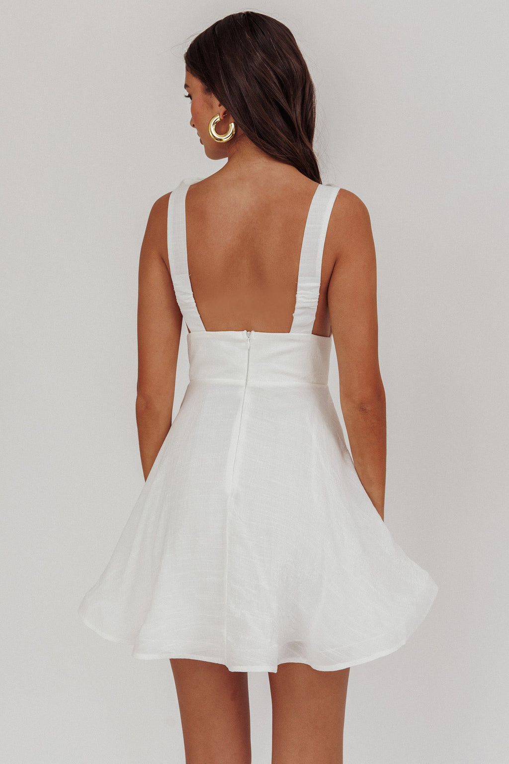 Kalinda Detachable Rose Mini Dress White by Selfie Leslie Australia