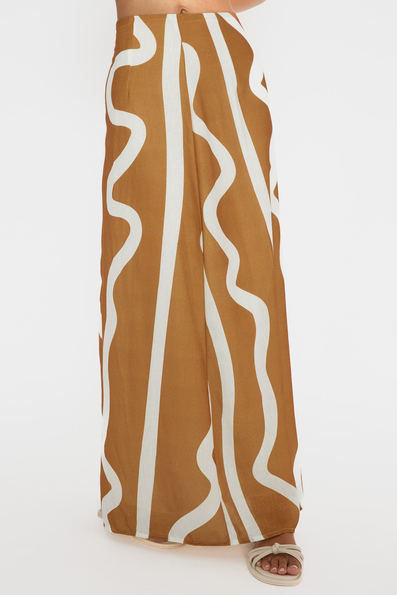 Meet Me There Maxi Skirt Abstract Tan by Selfie Leslie Australia