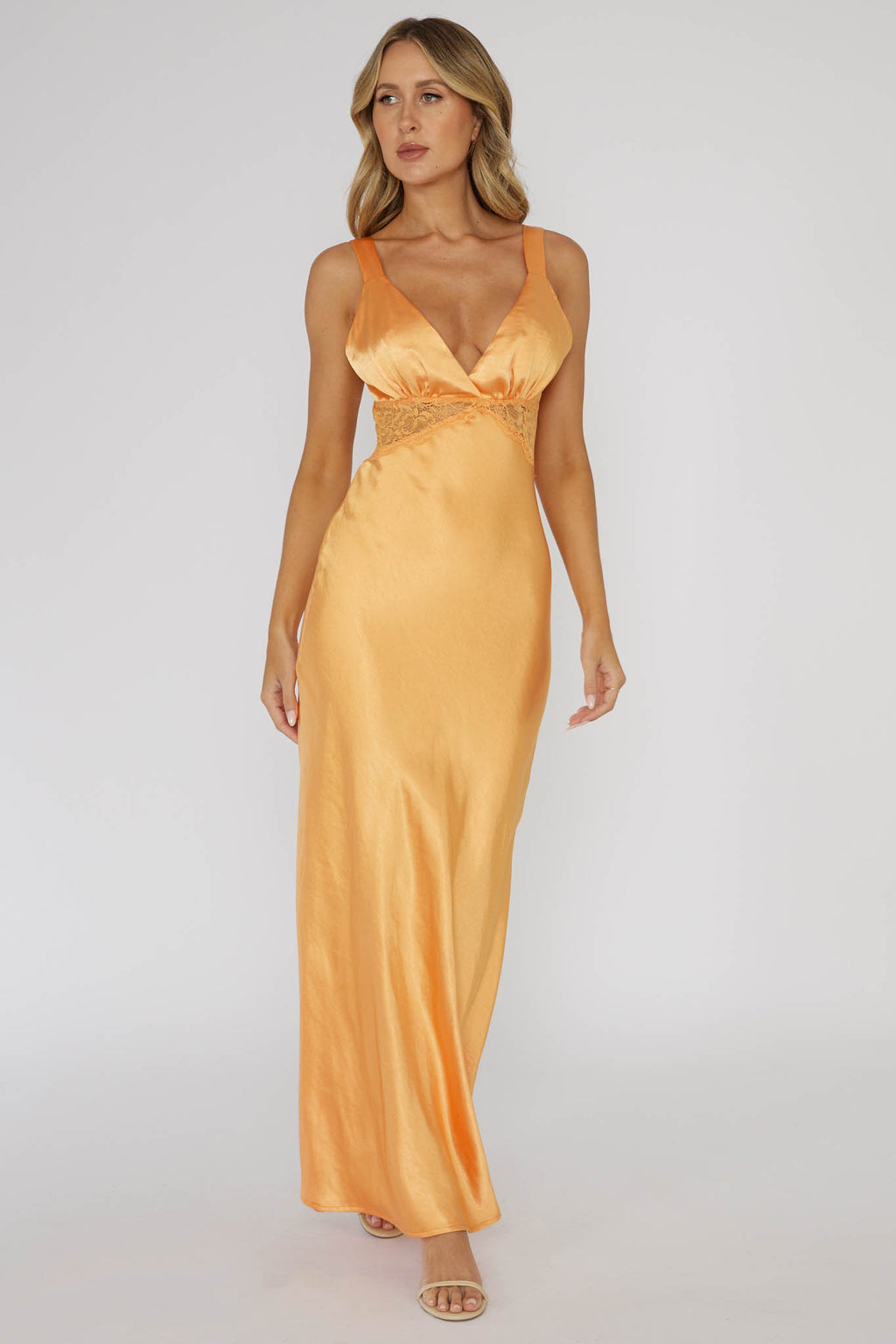 One Heart Lace Insert Maxi Dress Mango by Selfie Leslie Australia