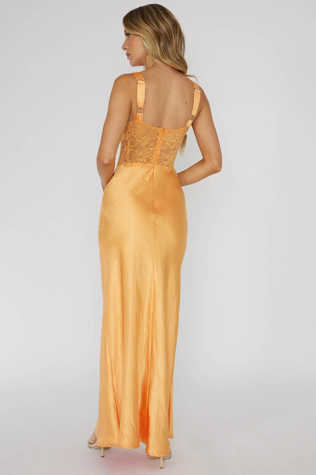 One Heart Lace Insert Maxi Dress Mango by Selfie Leslie Australia