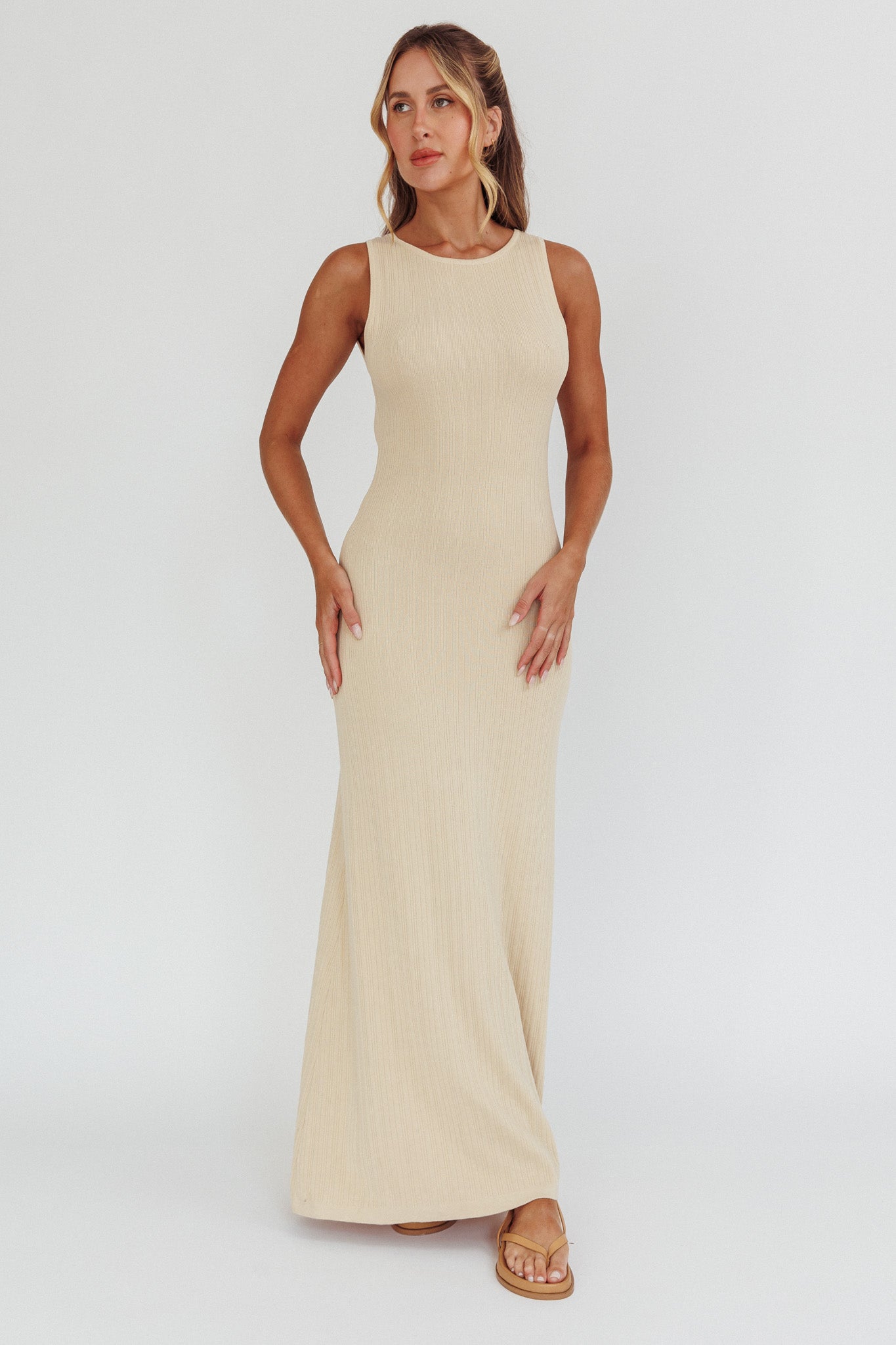 Tarli Low Back Maxi Dress Butter by Selfie Leslie Australia