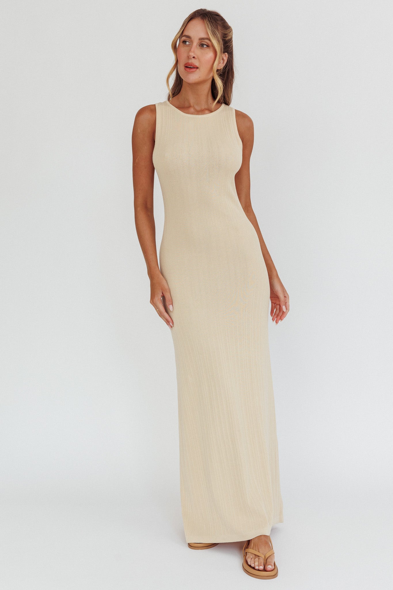 Tarli Low Back Maxi Dress Butter by Selfie Leslie Australia
