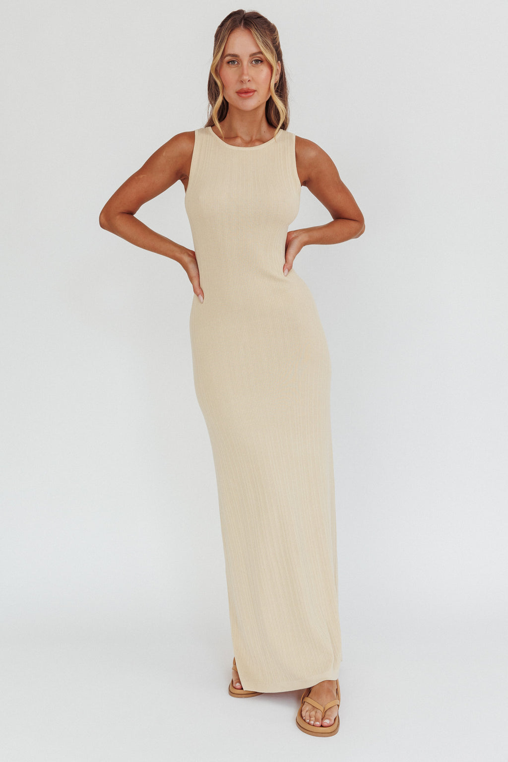 Tarli Low Back Maxi Dress Butter by Selfie Leslie Australia