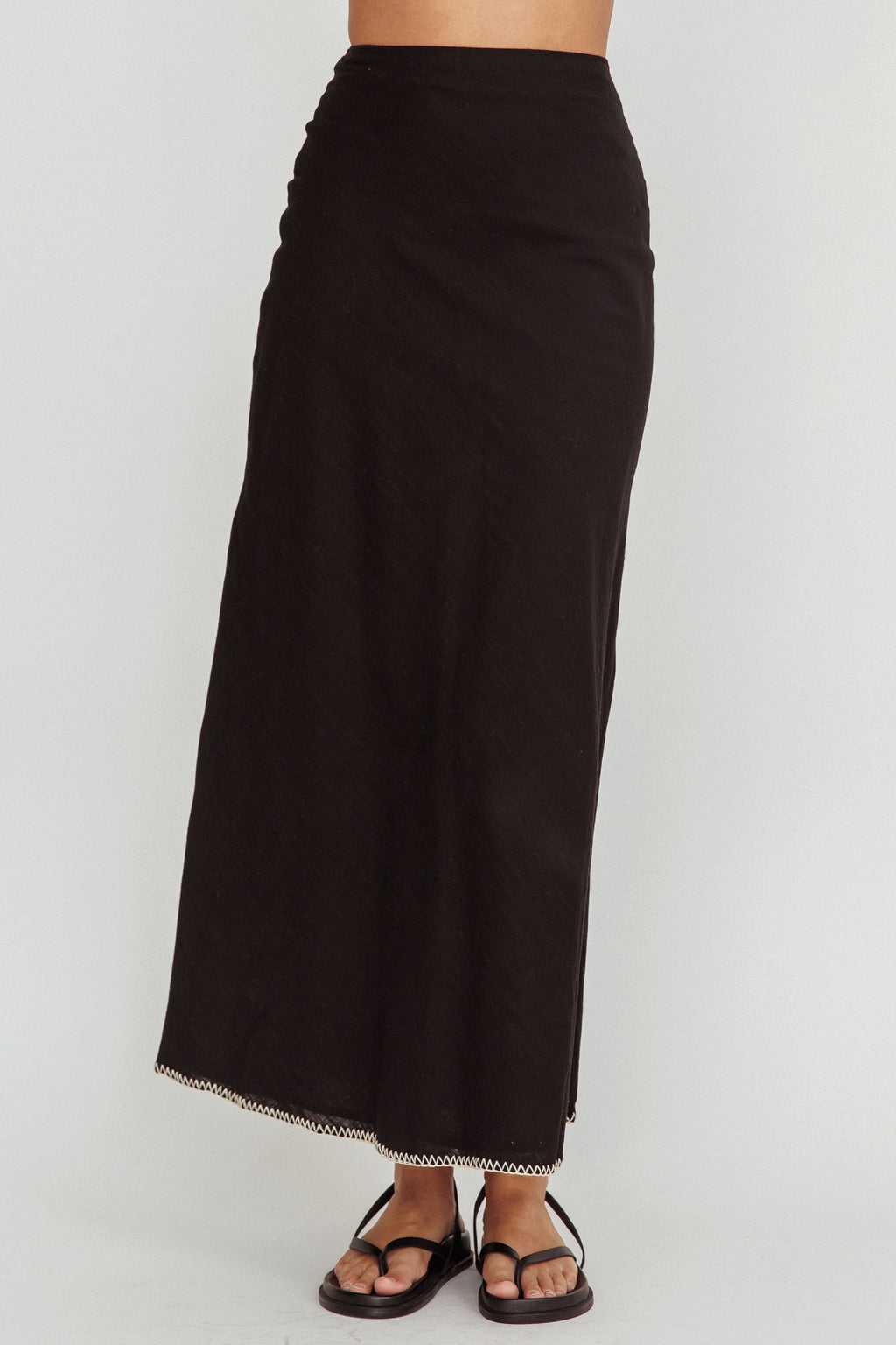 Dose Of Sunshine Blanket Stitch Skirt Black by Selfie Leslie Australia