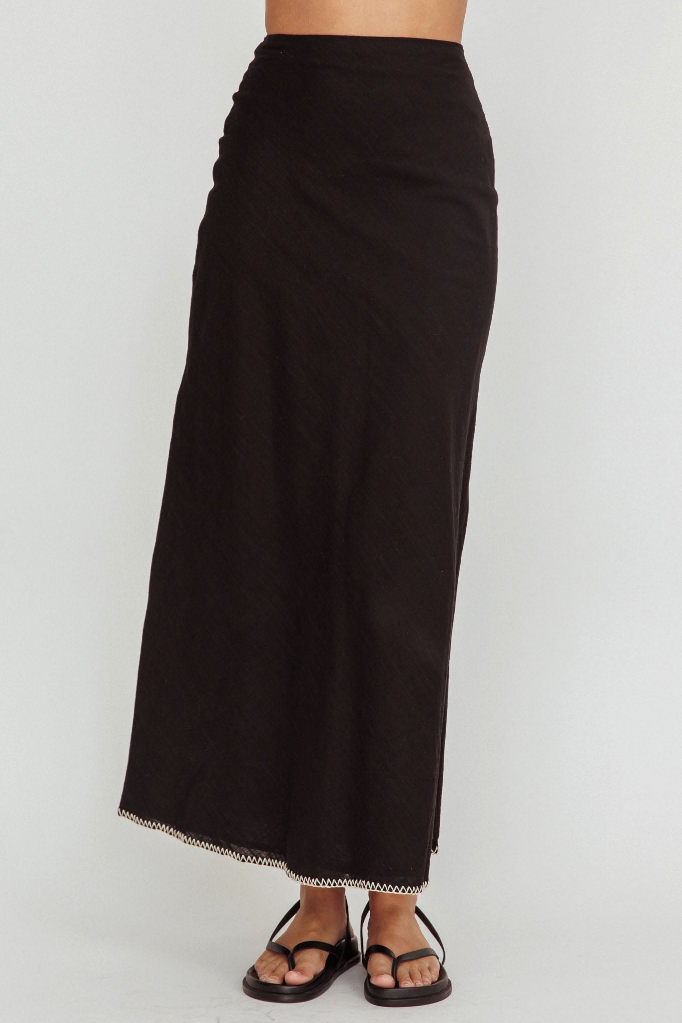 Dose Of Sunshine Blanket Stitch Skirt Black by Selfie Leslie Australia