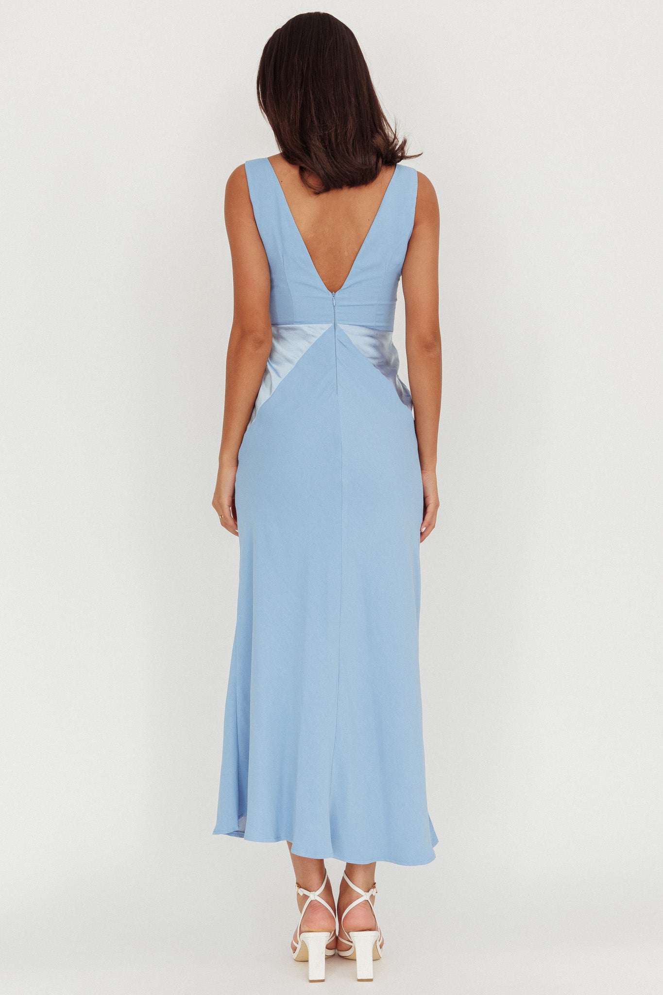 Soul Fire V-Neck Maxi Dress Blue by Selfie Leslie Australia