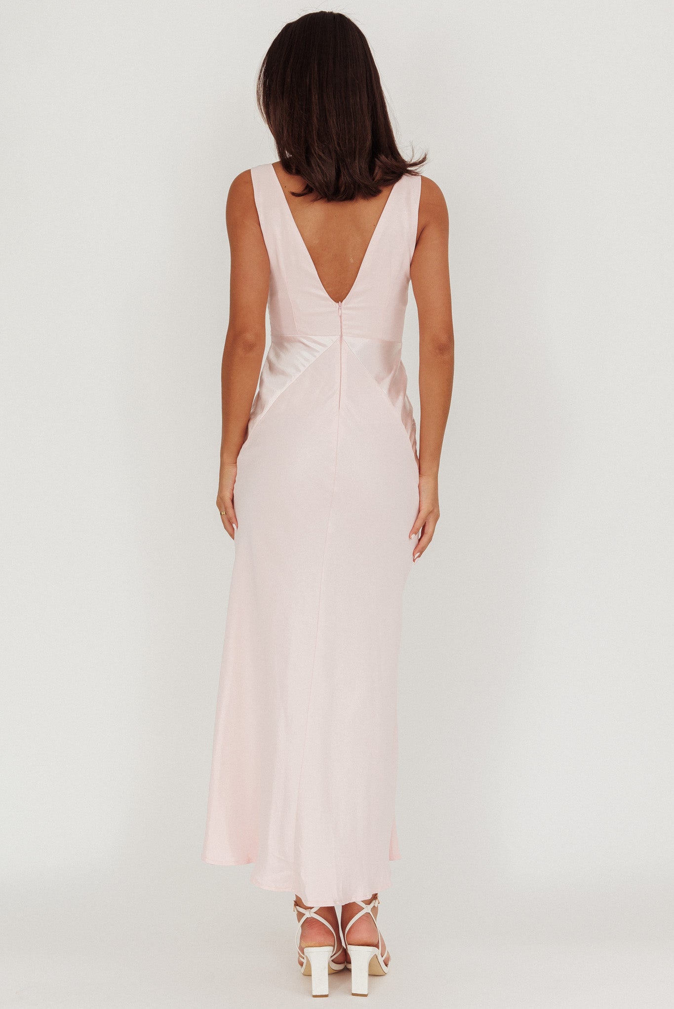 Soul Fire V-Neck Maxi Dress Blush by Selfie Leslie Australia