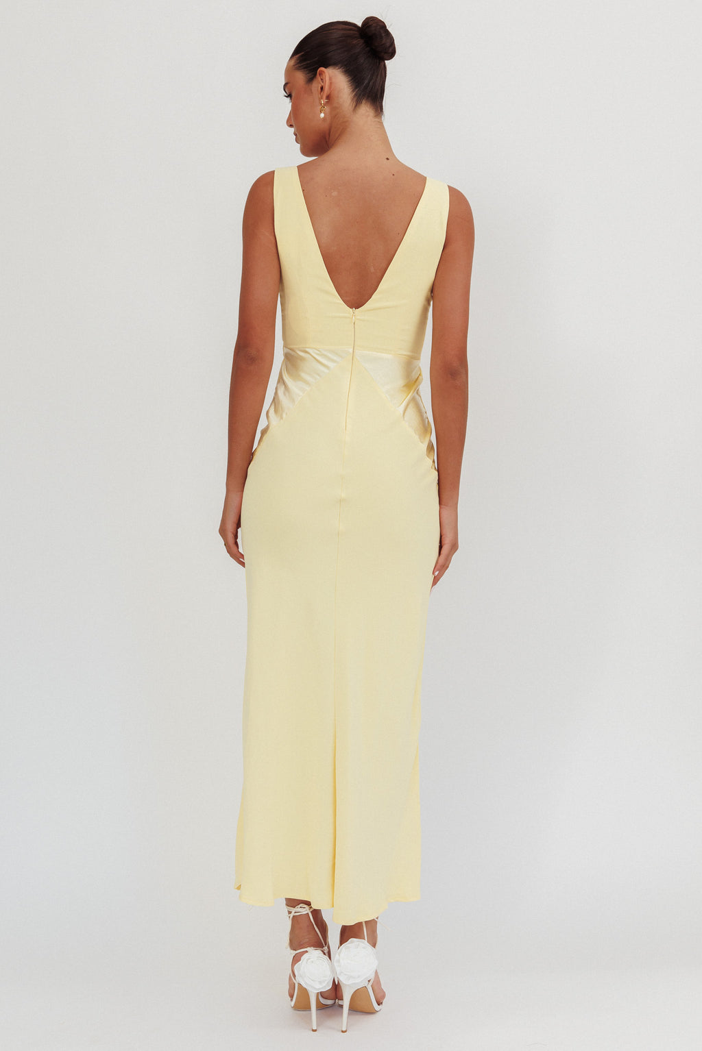 Soul Fire V-Neck Maxi Dress Butter by Selfie Leslie Australia