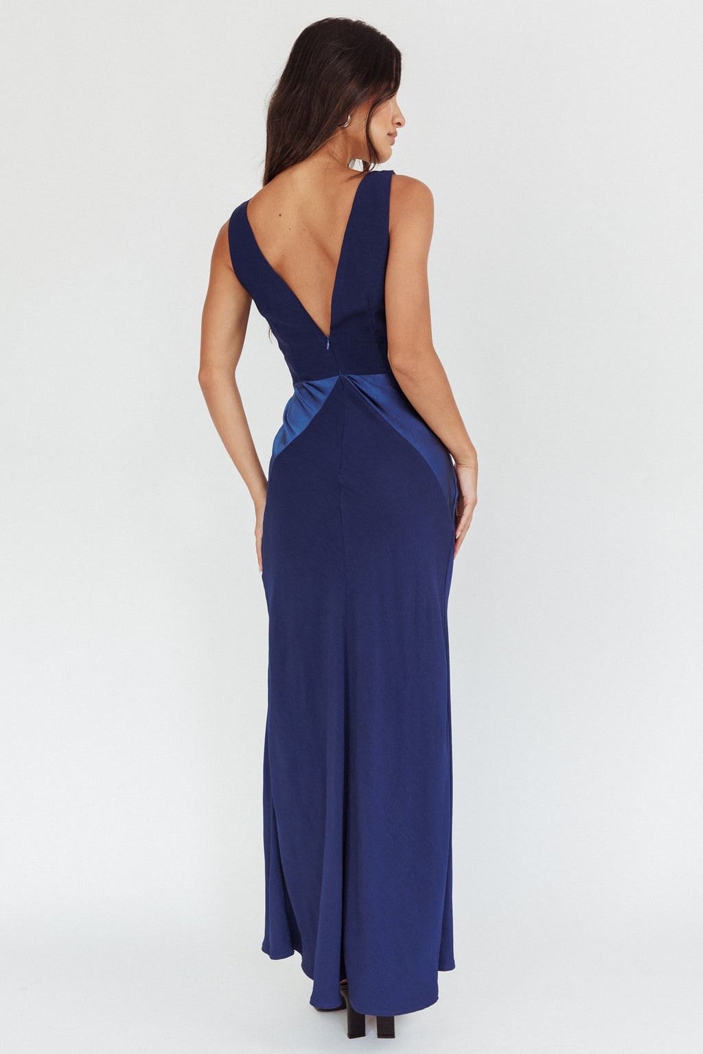 Soul Fire V-Neck Maxi Dress Navy by Selfie Leslie Australia