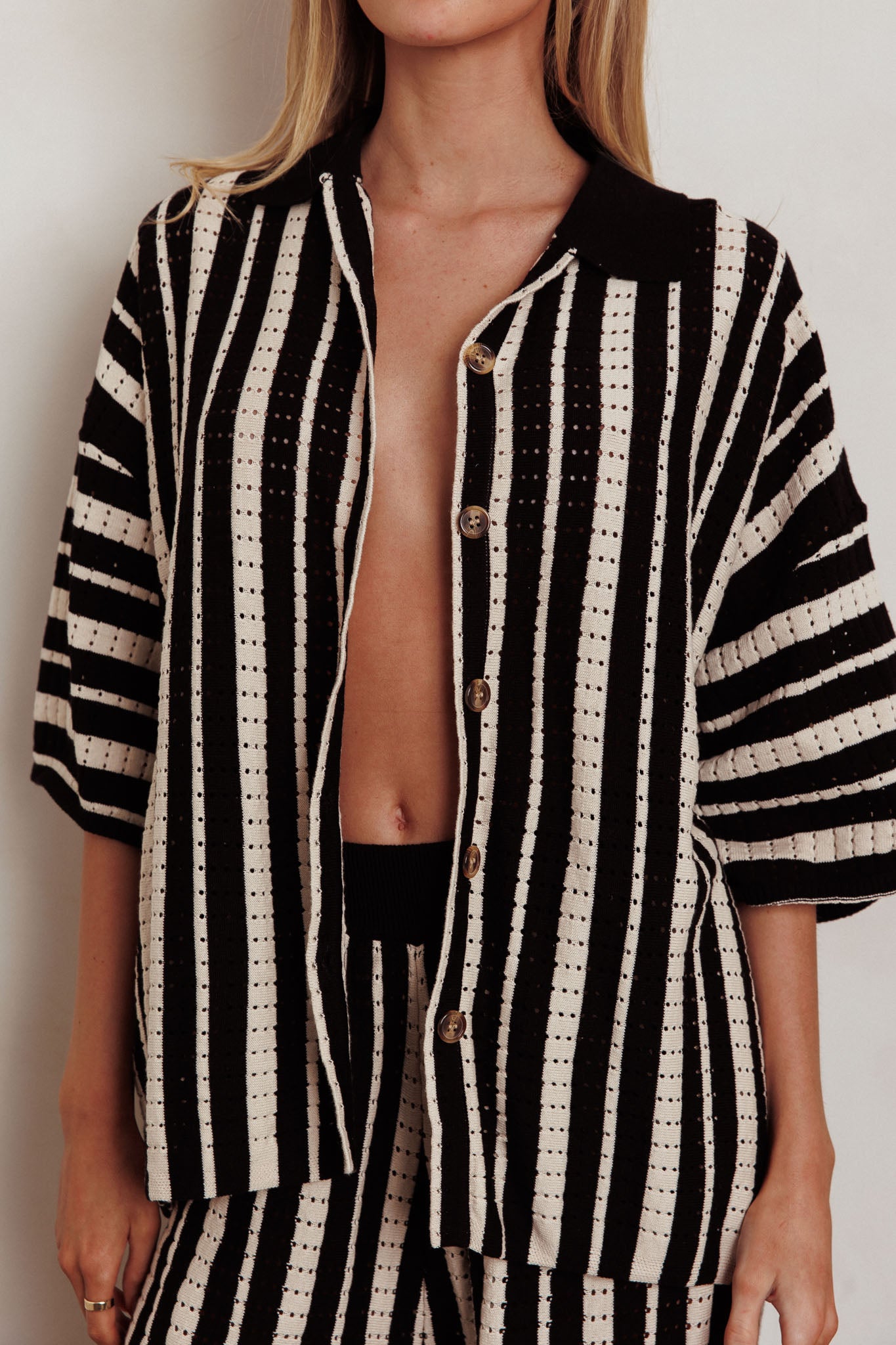 Influence Knit Relaxed Shirt Black by Selfie Leslie Australia