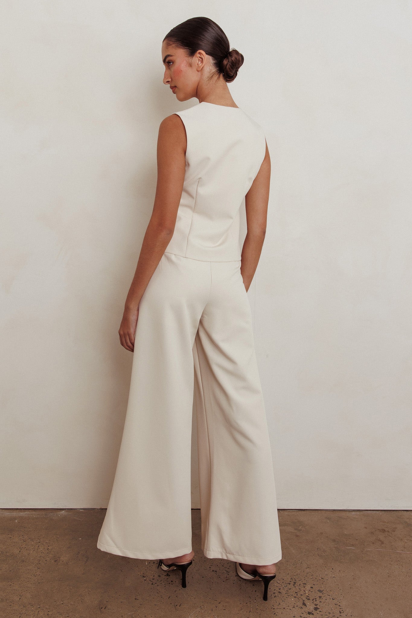 Consideration Wide Leg Pant Beige by Selfie Leslie Australia