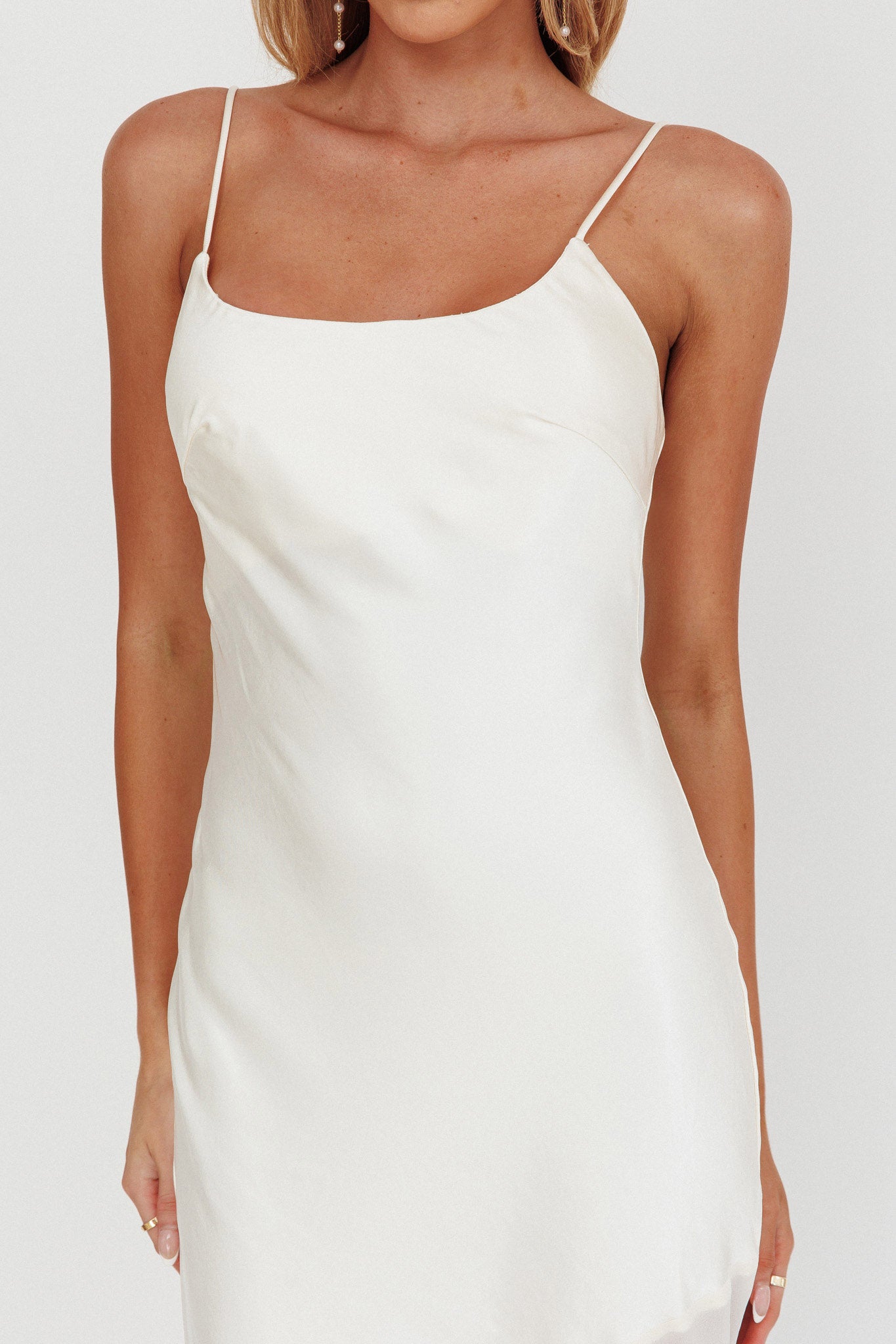 Gilded Dream Chiffon Hem Maxi Dress Oyster by Selfie Leslie Australia