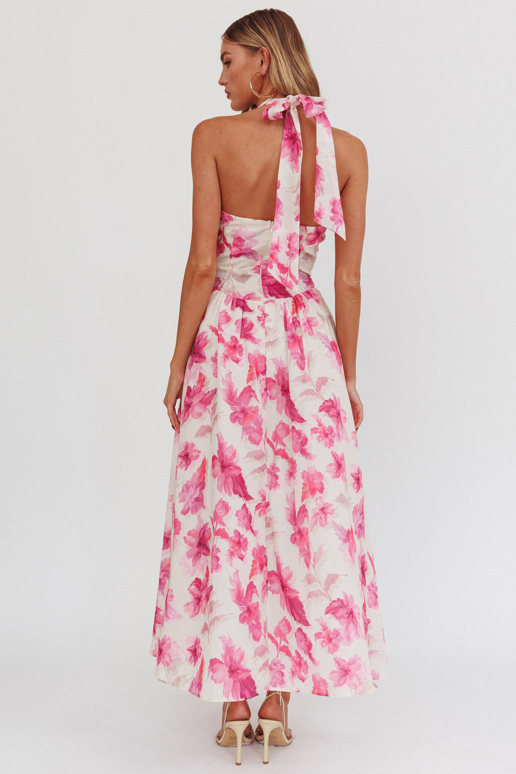 El Corazon Halterneck Dress Floral Pink by Selfie Leslie Australia