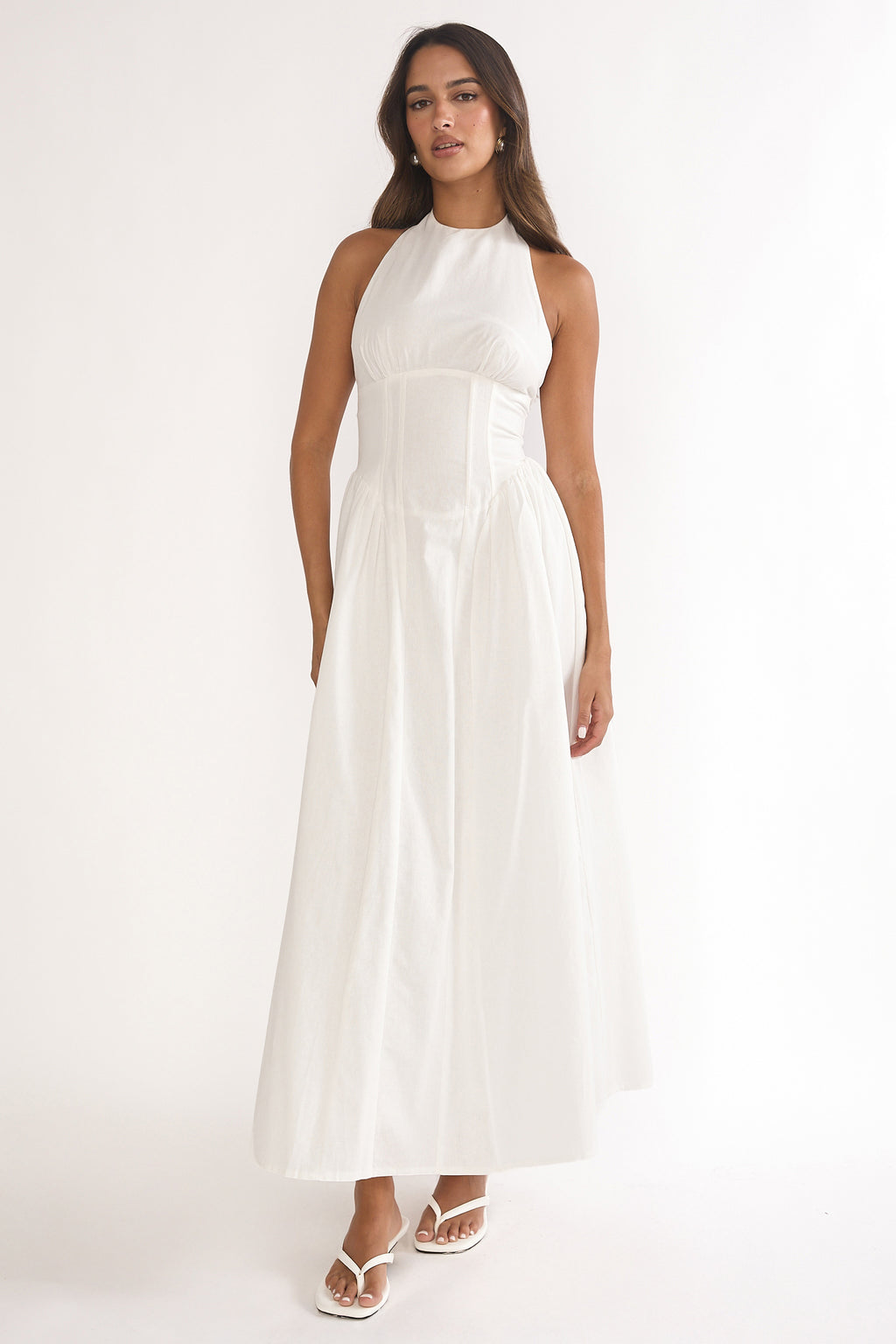 El Corazon High Halterneck Maxi Dress White by Selfie Leslie Australia