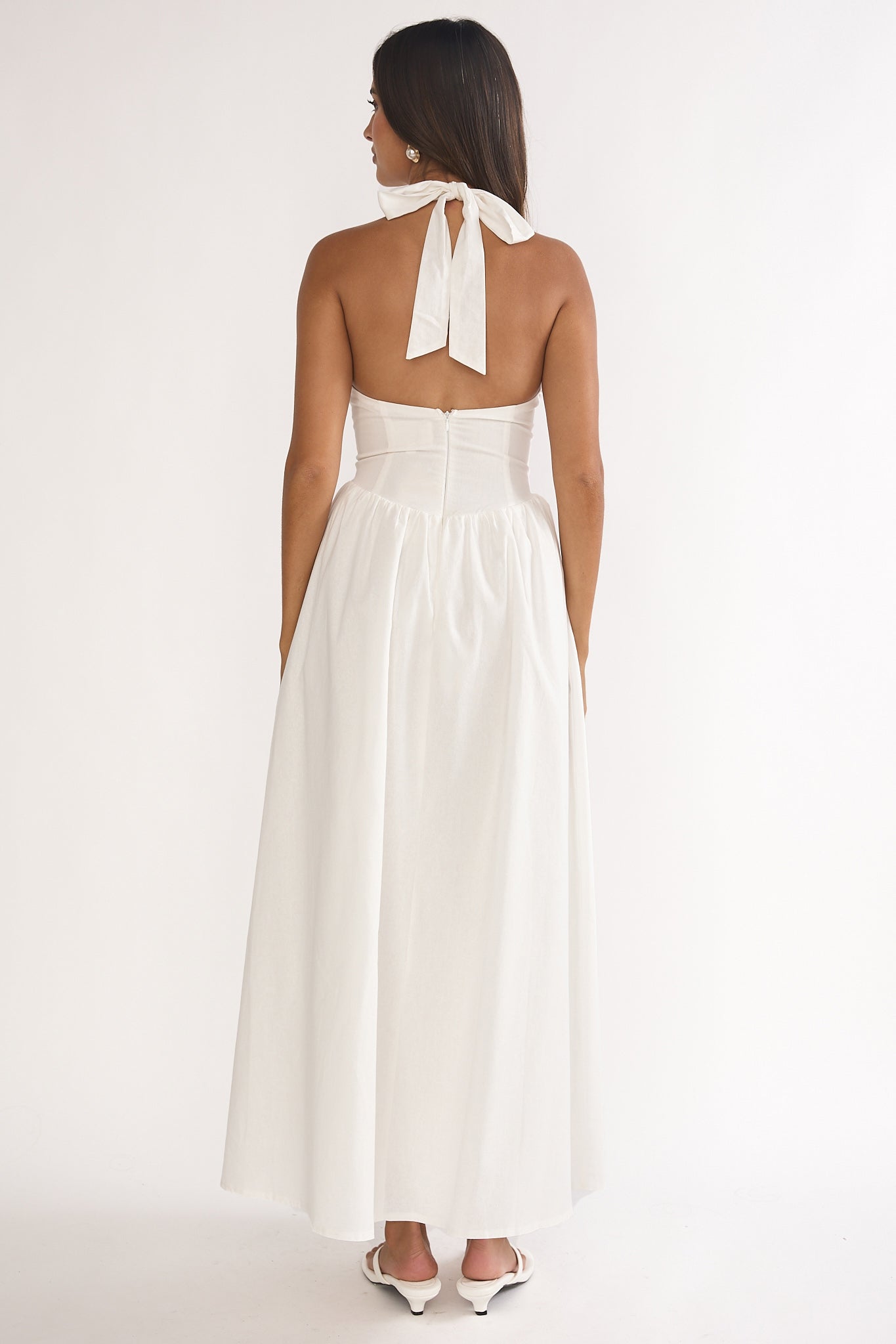 El Corazon High Halterneck Maxi Dress White by Selfie Leslie Australia
