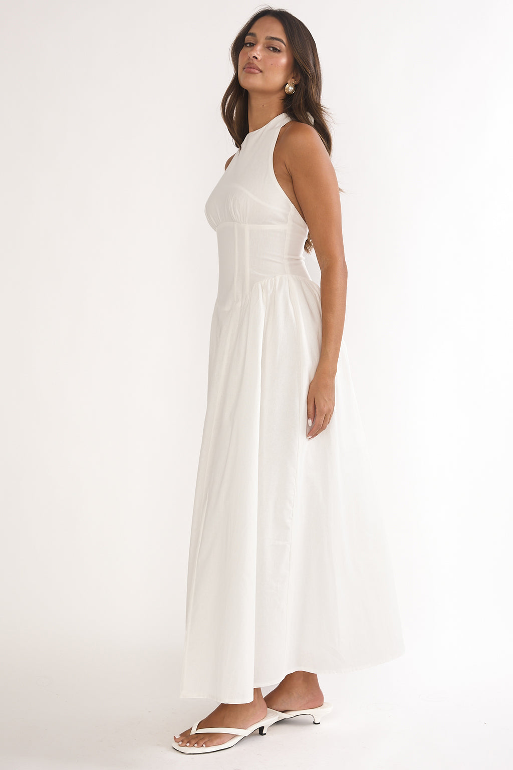 El Corazon High Halterneck Maxi Dress White by Selfie Leslie Australia