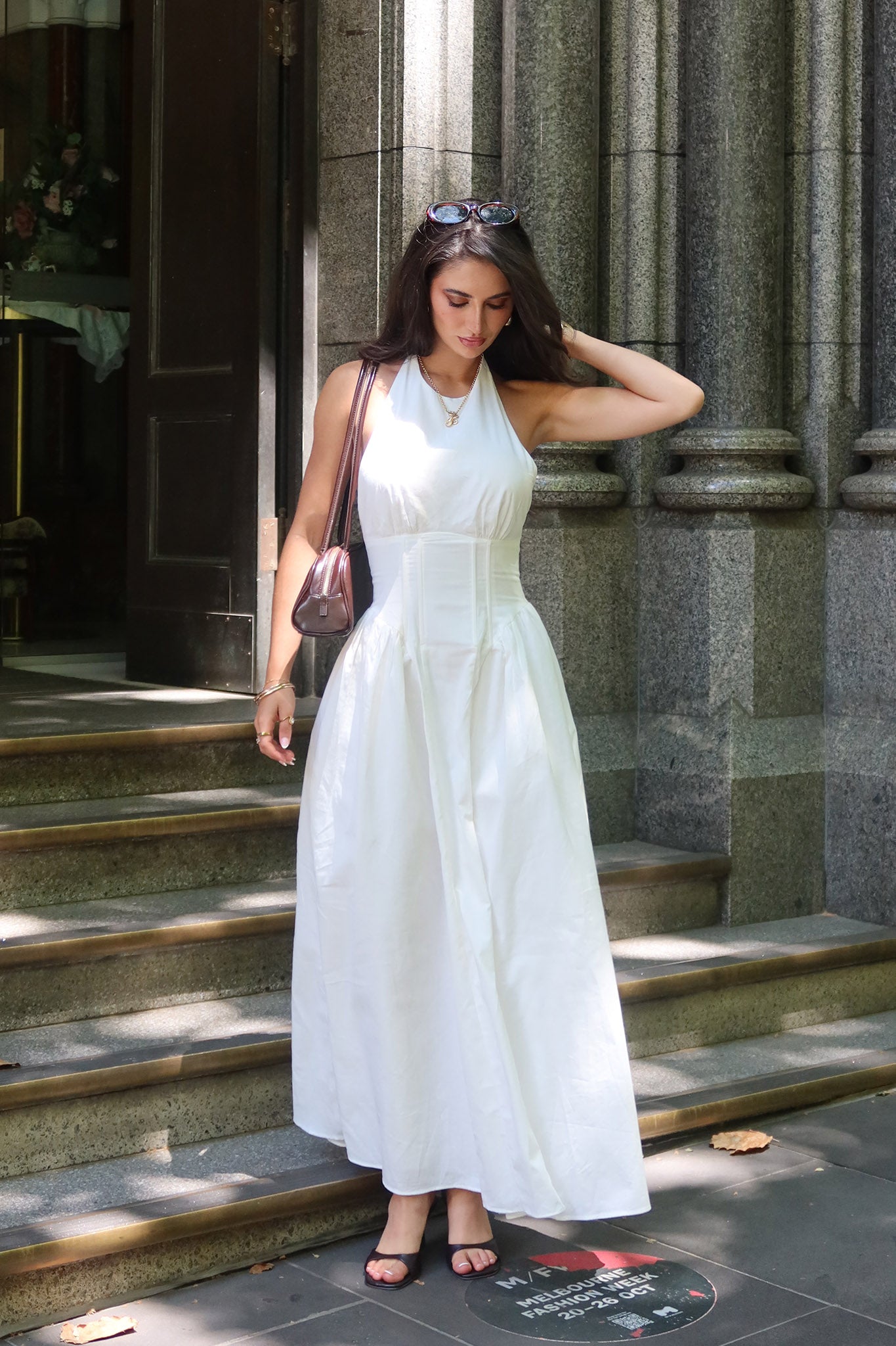 El Corazon High Halterneck Maxi Dress White by Selfie Leslie Australia