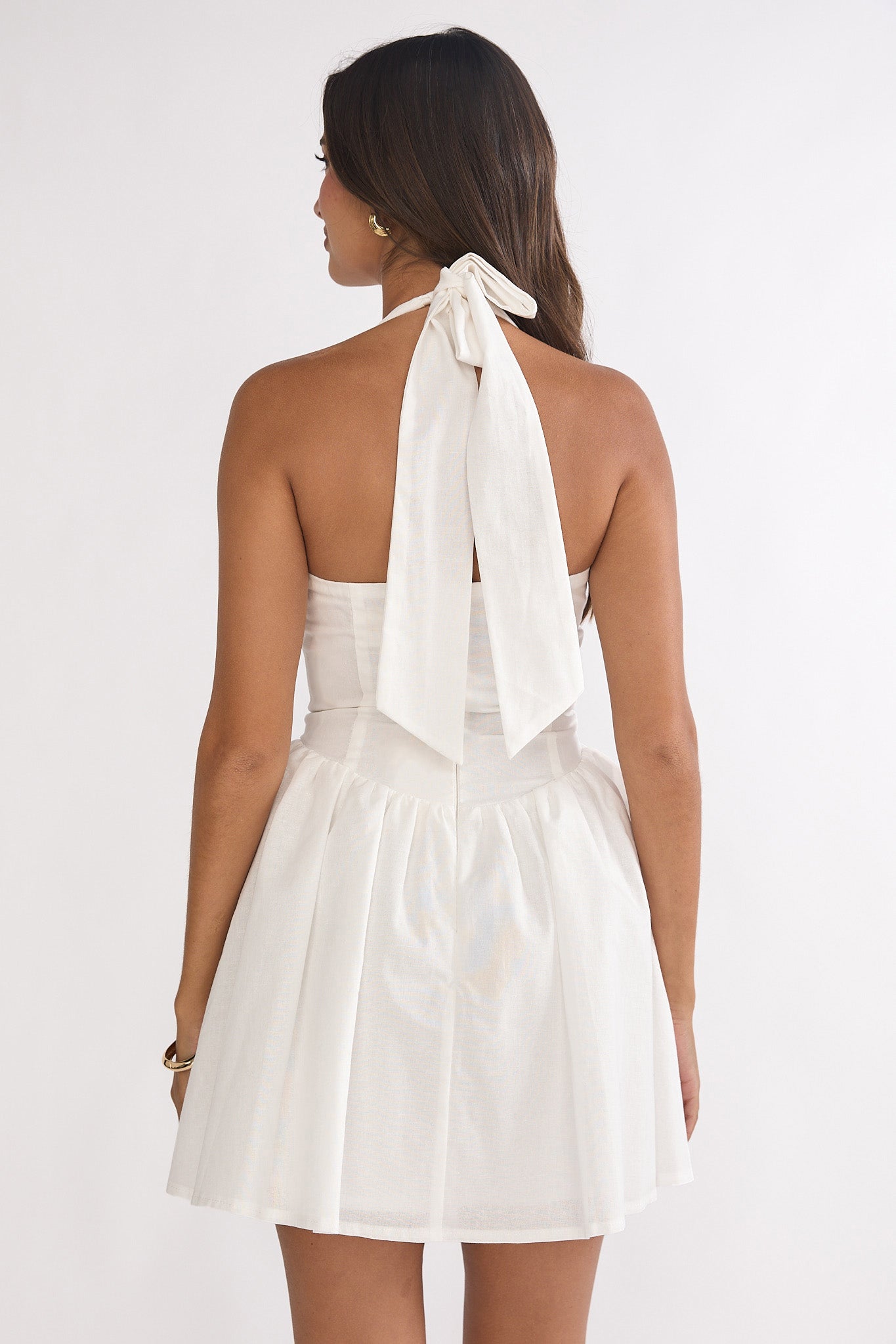 El Corazon Halterneck Mini Dress White by Selfie Leslie Australia