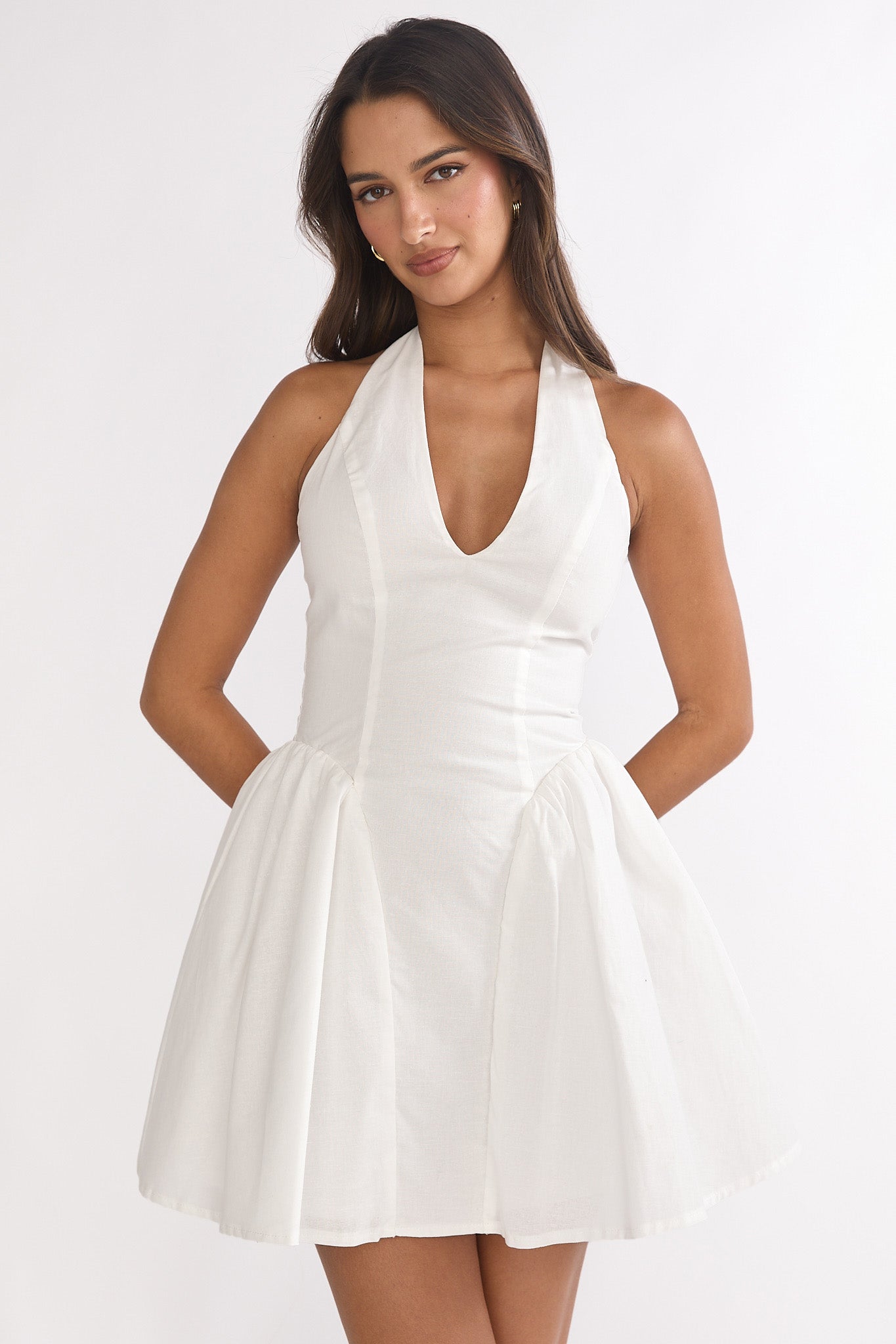 El Corazon Halterneck Mini Dress White by Selfie Leslie Australia