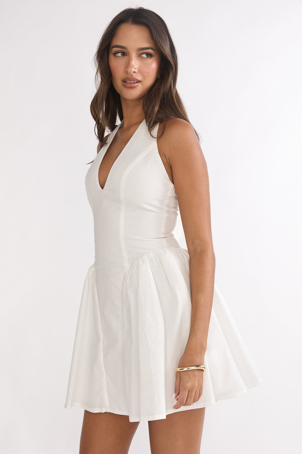 El Corazon Halterneck Mini Dress White by Selfie Leslie Australia