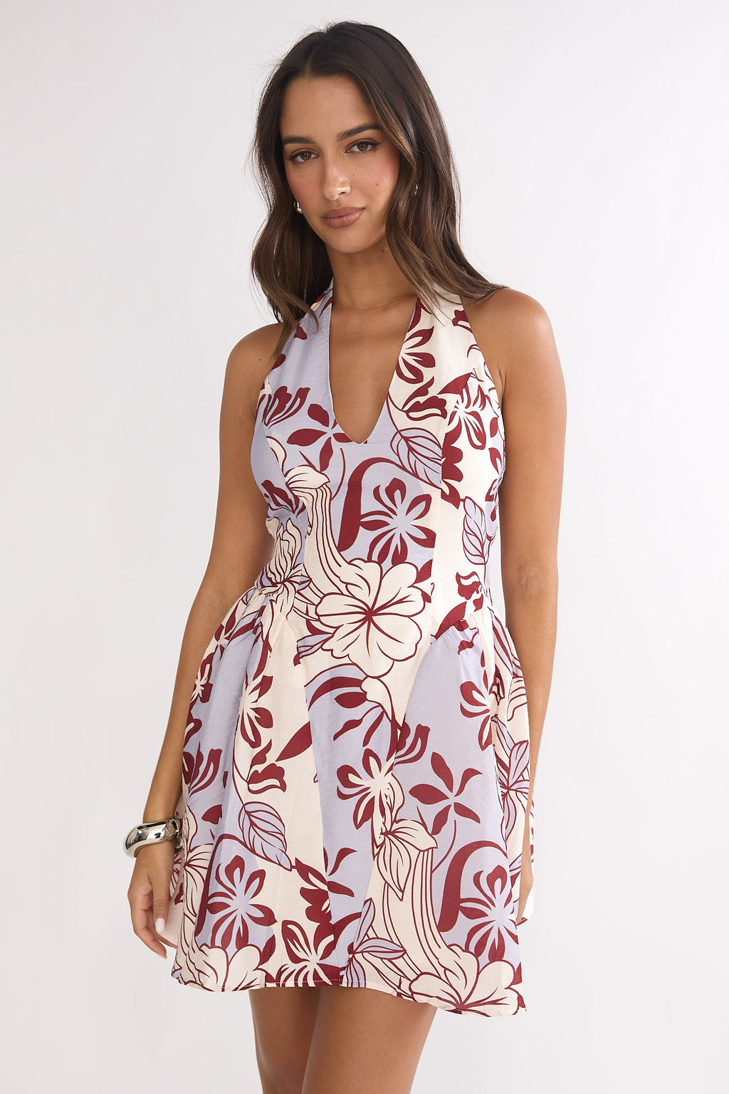 El Corazon Halterneck Mini Dress Blue by Selfie Leslie Australia