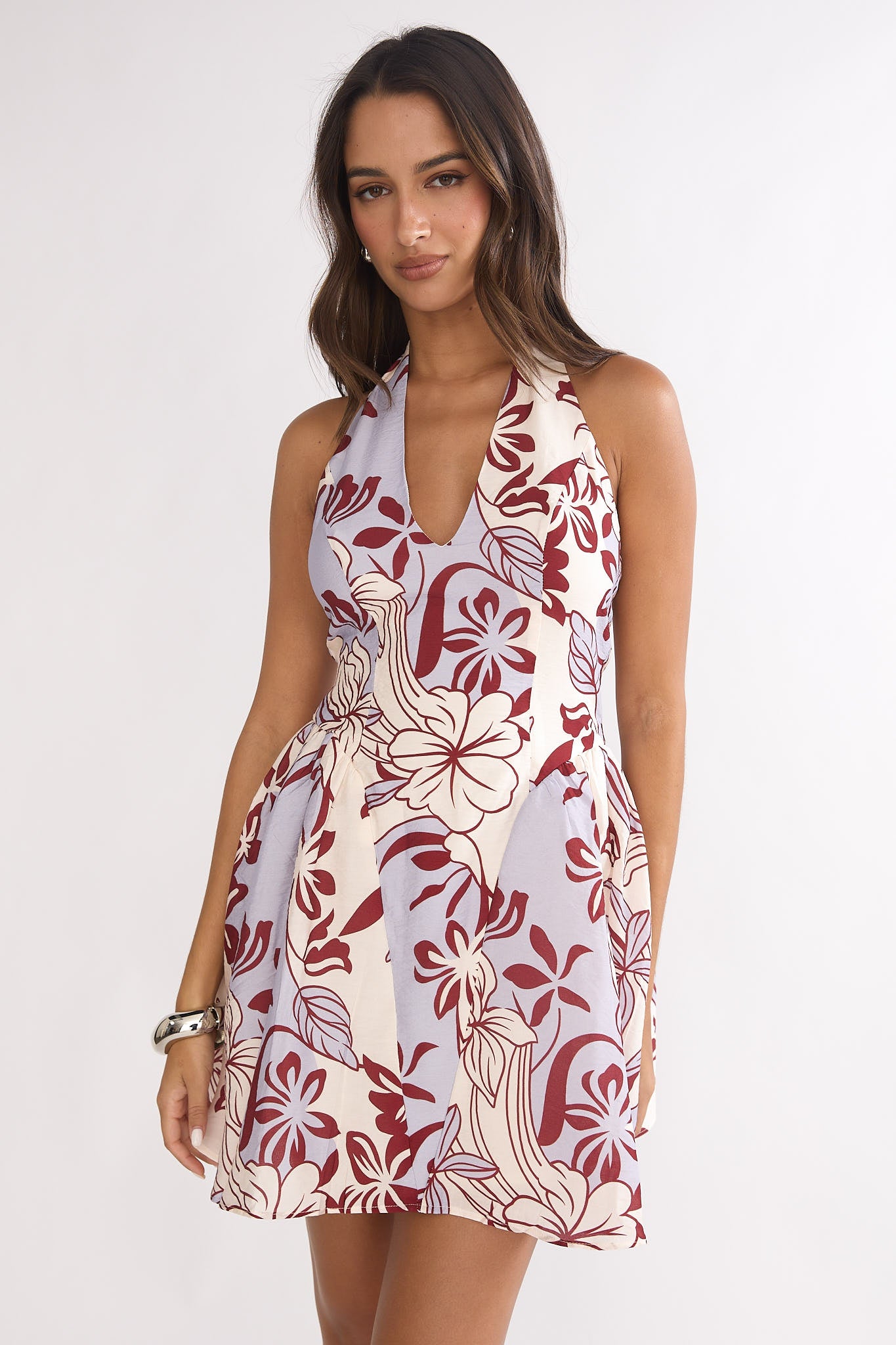 El Corazon Halterneck Mini Dress Blue by Selfie Leslie Australia