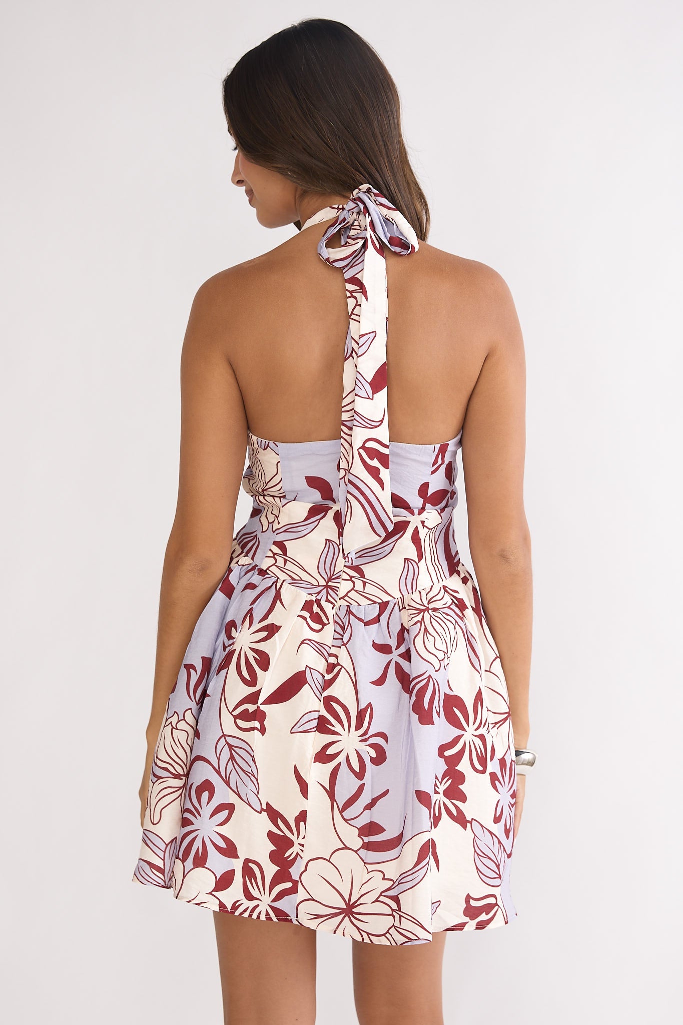 El Corazon Halterneck Mini Dress Blue by Selfie Leslie Australia