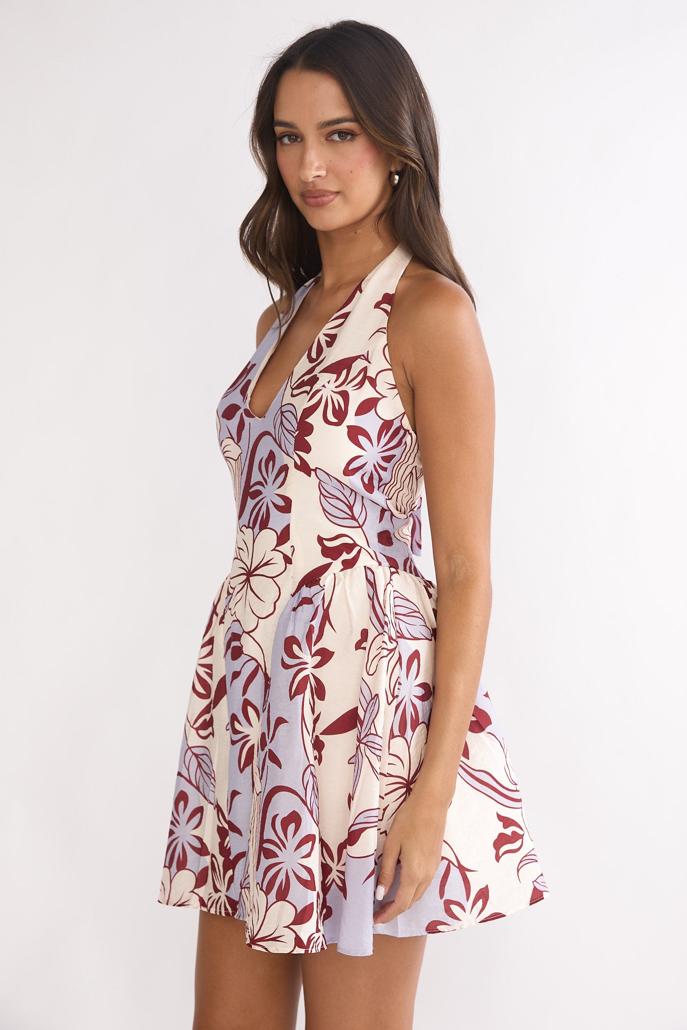 El Corazon Halterneck Mini Dress Blue by Selfie Leslie Australia