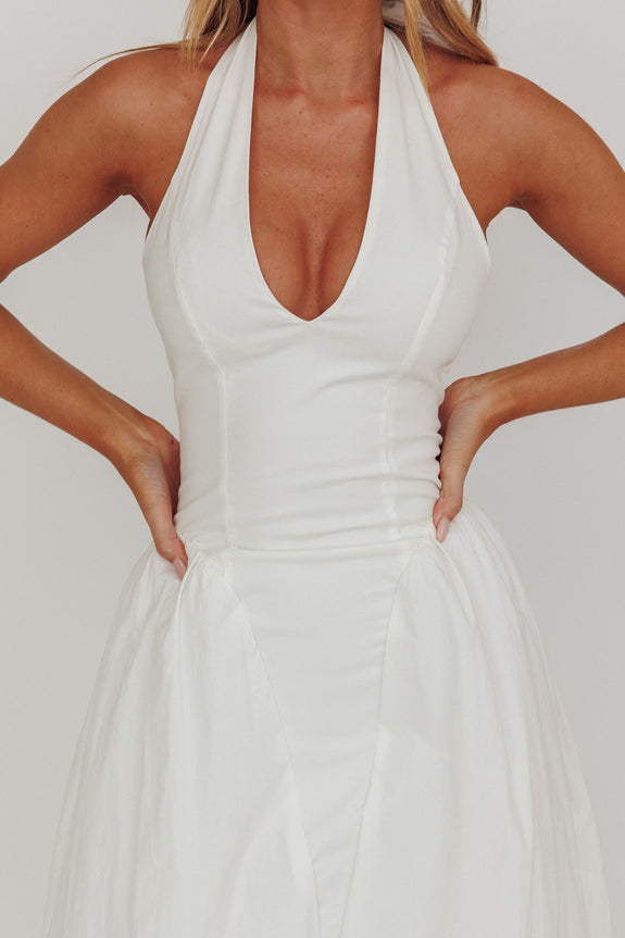 El Corazon Halterneck Dress Heart Print