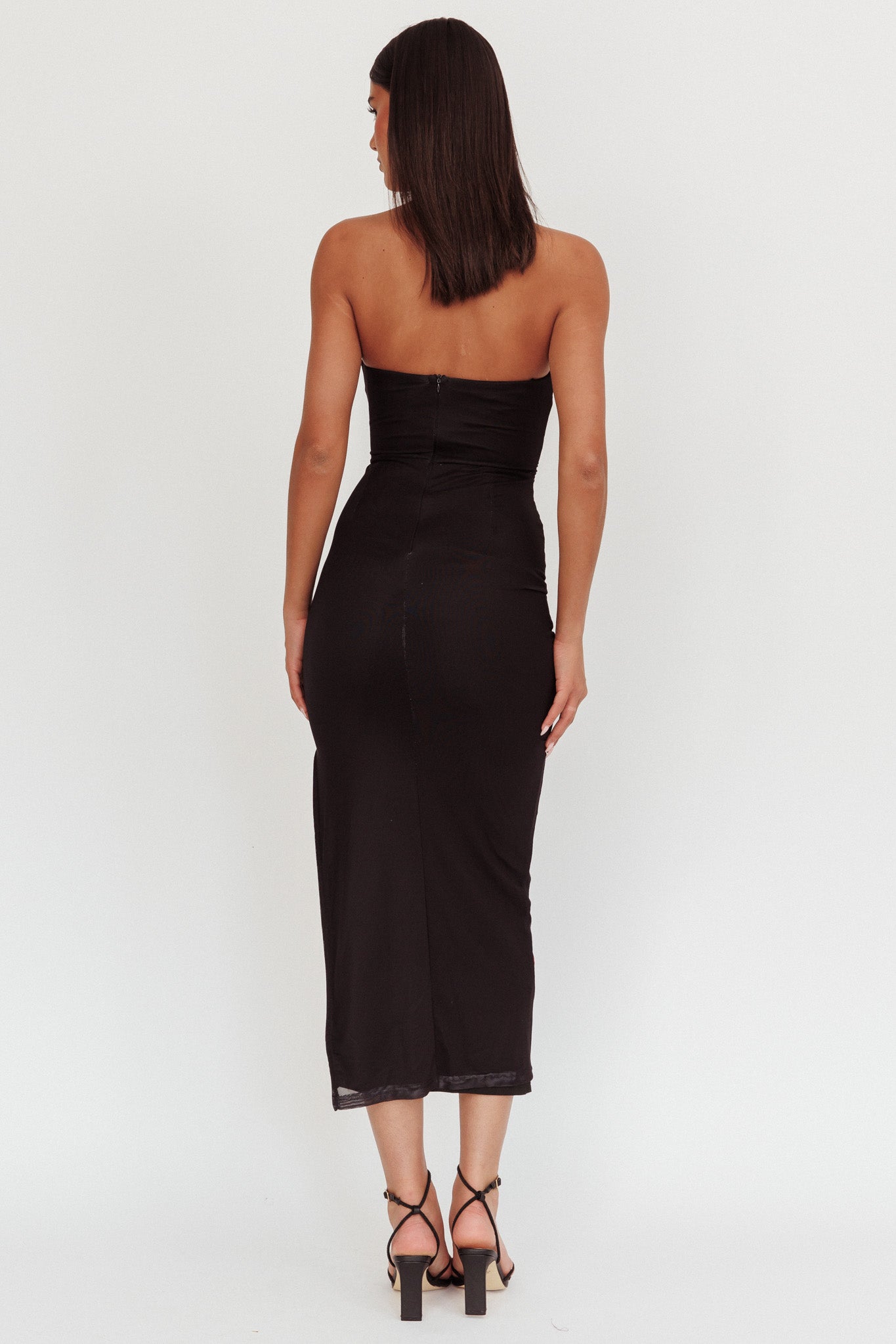 Silah Twist Bodice Maxi Dress Hibiscus Black by Selfie Leslie Australia
