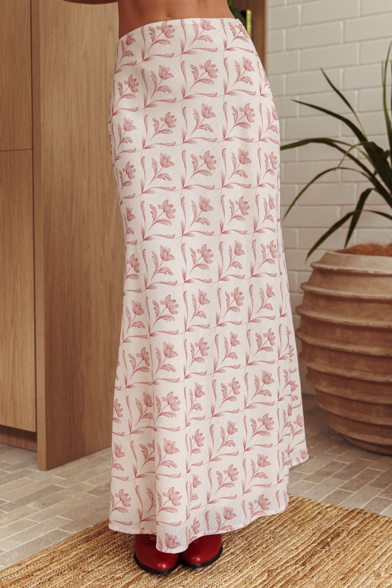Weekend High Maxi Skirt Print Rose by Selfie Leslie Australia